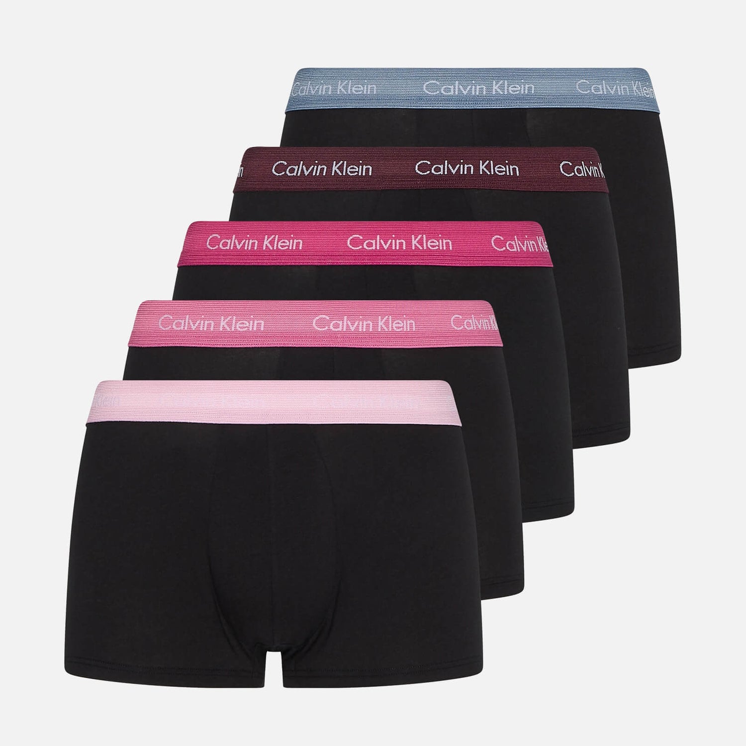 Calvin Klein Men's 5 Pack Low Rise Trunk Boxer Shorts - Black/Multi