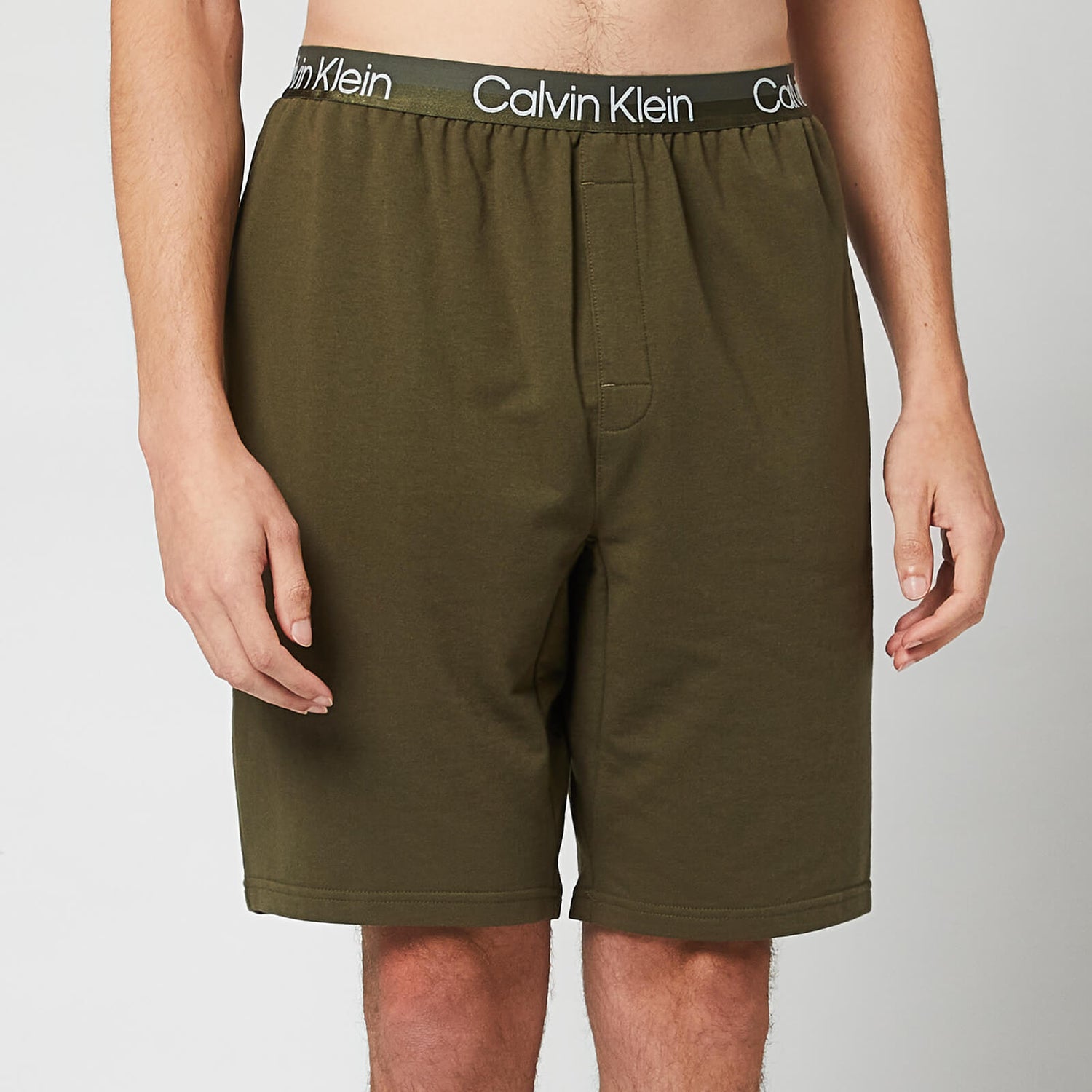 Calvin Klein Men's Sleep Shorts - Army Green - L