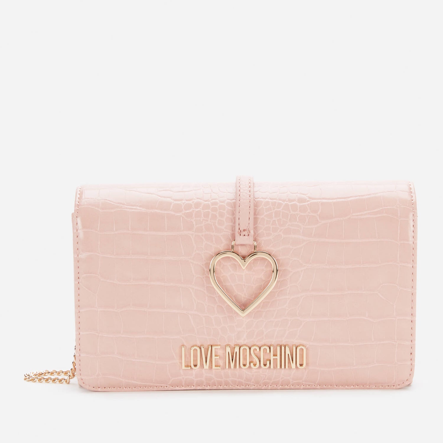 Love Moschino Women's Heart Pendant Shoulder Bag - Light Pink