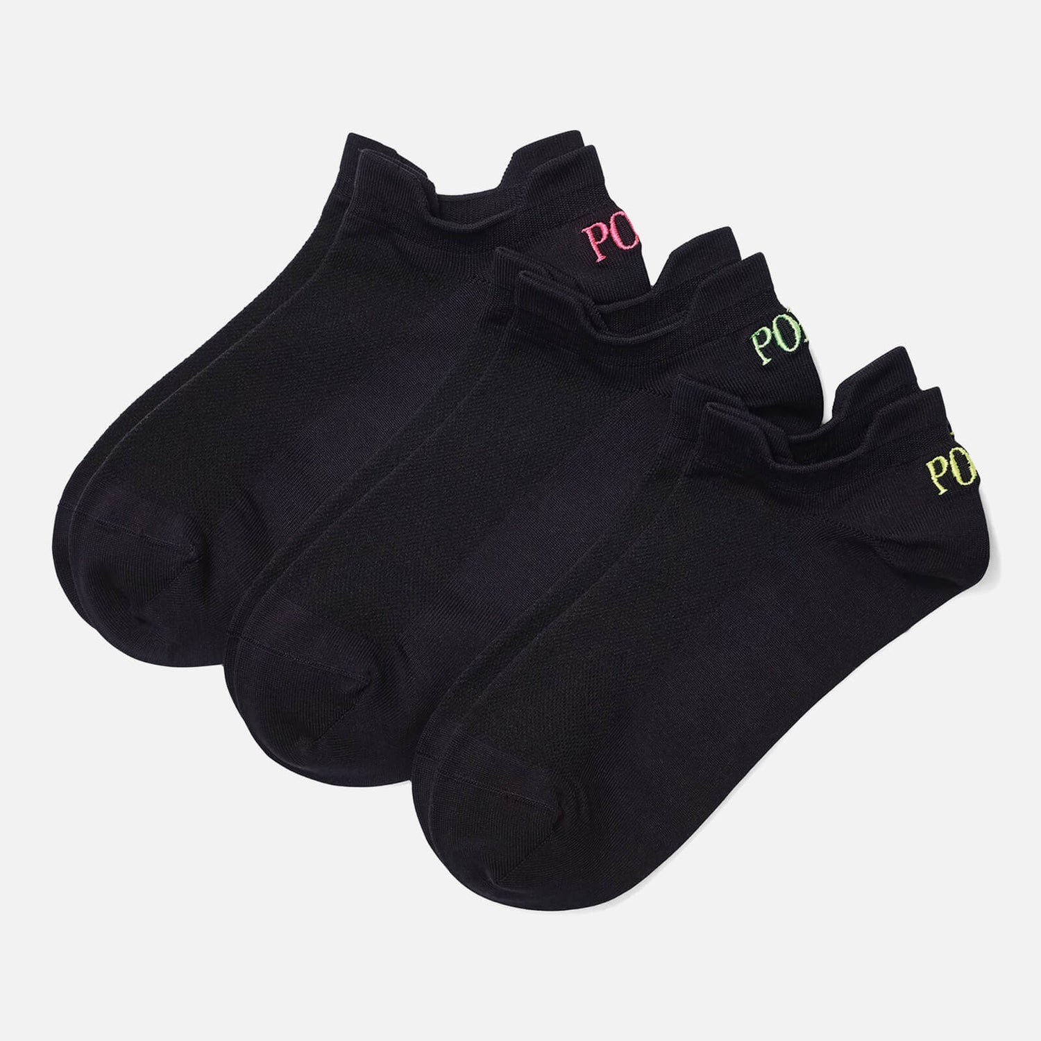 Polo Ralph Lauren Women's Double Tab Socks 3 Pack - Black