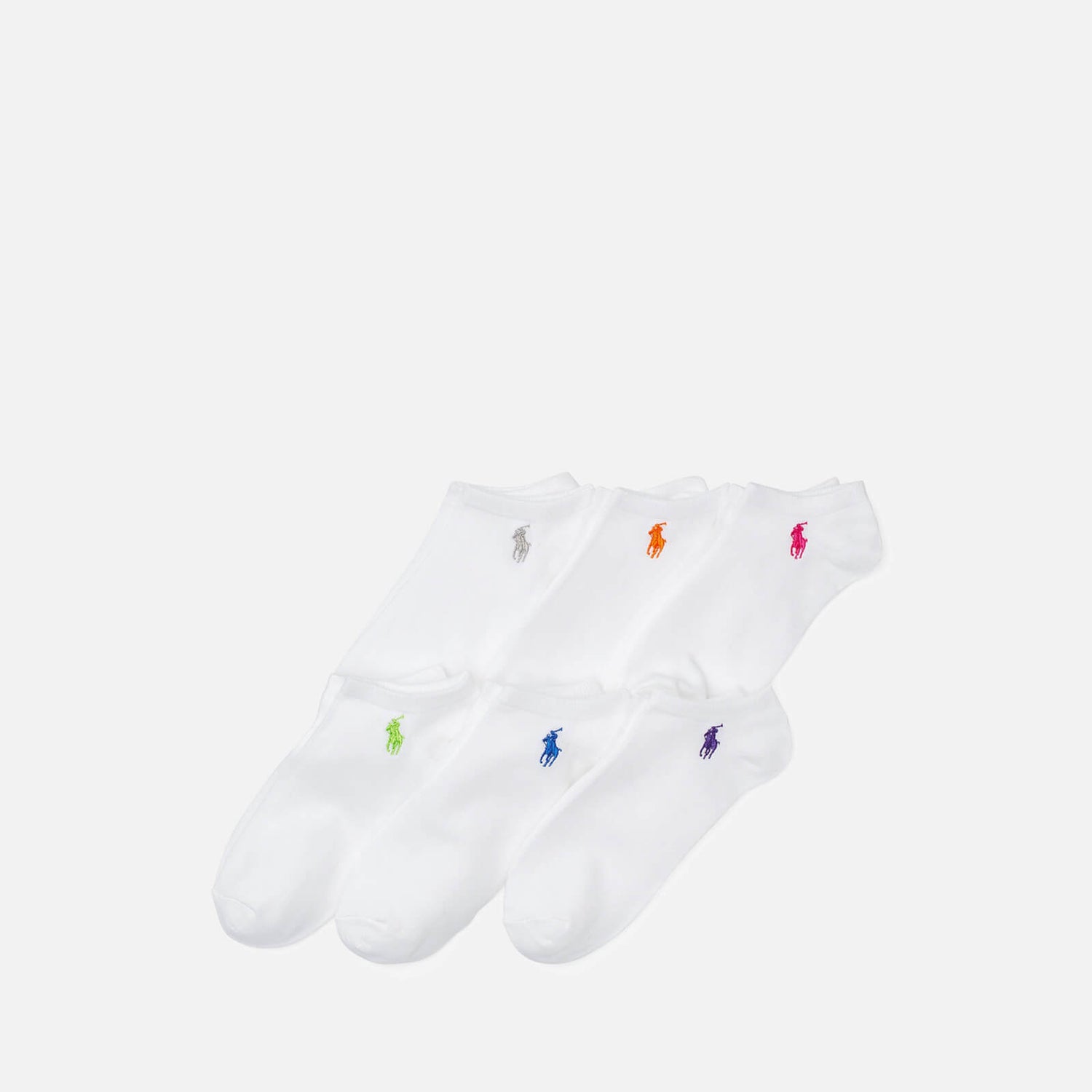 Polo Ralph Lauren Women's Flt Lw Cut Socks 6 Pack - 150 White Assorted
