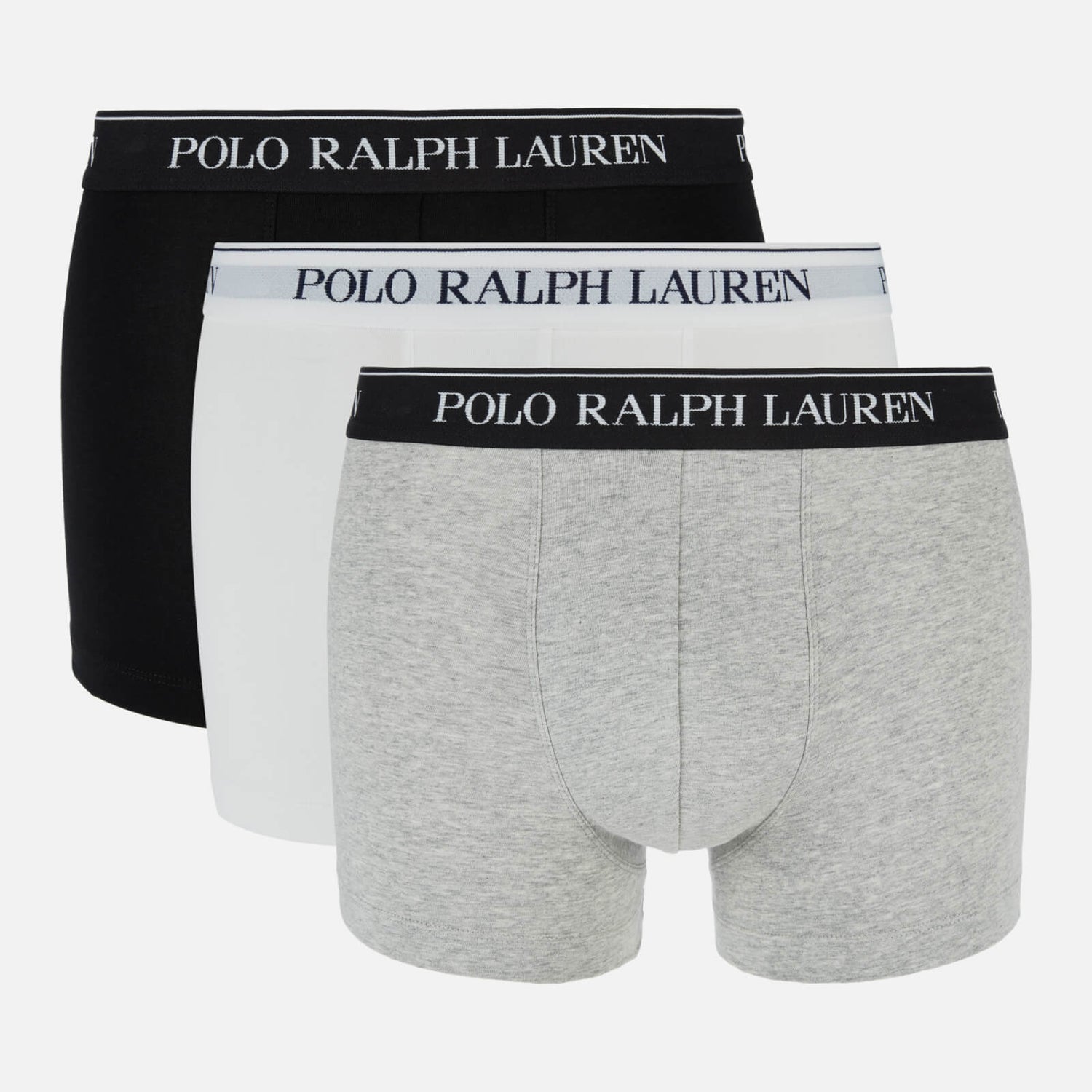Polo Ralph Lauren Men's 3-Pack Trunk Boxers - White/Polo Black/Andover Heather - S