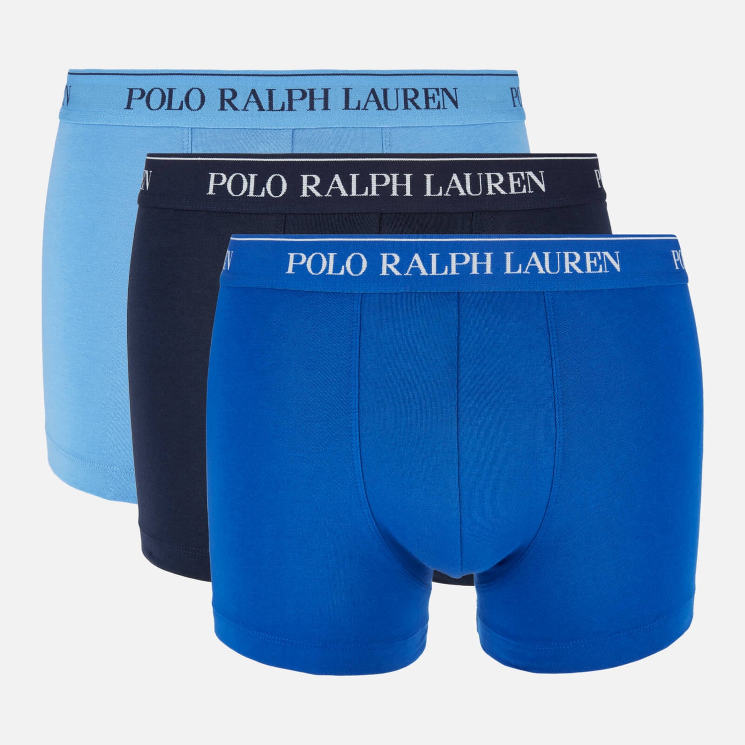 Polo Ralph Lauren Men's Classic 3 Pack Trunks - Cruise Navy/Saphire Star/Bermuda Blue - L