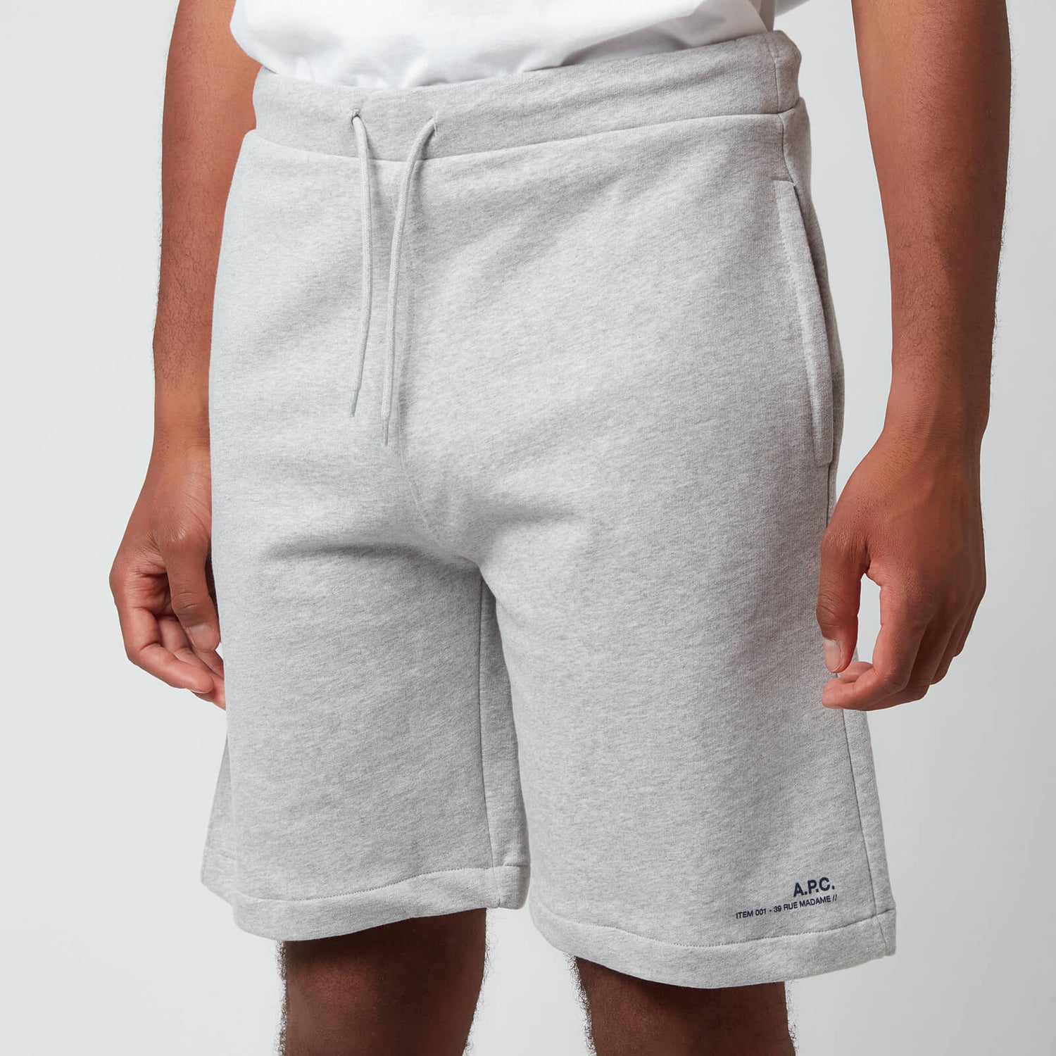 A.P.C. Men's Item Shorts - Heathered Light Grey - S