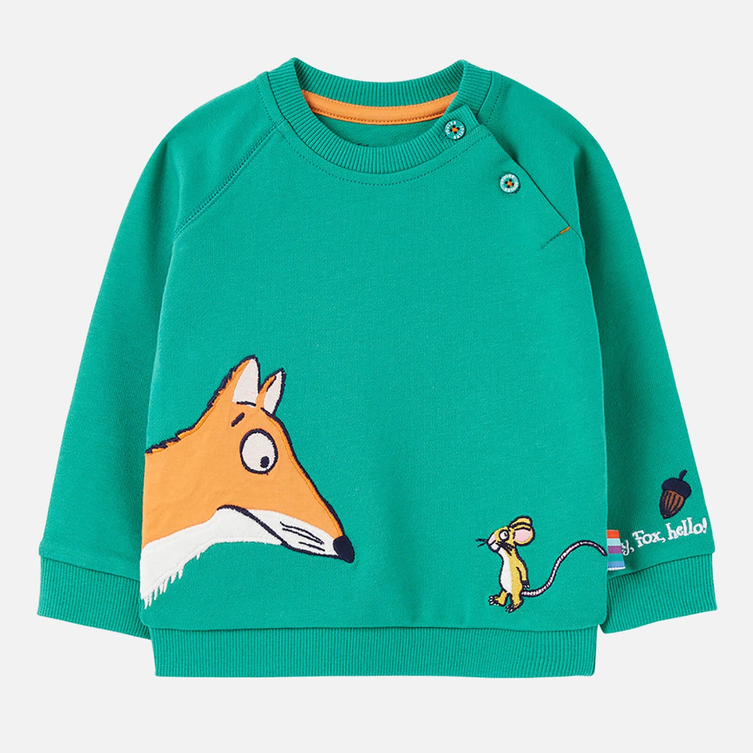 Joules Babys' Harvey Raglan Sweatshirt - Fox And Mouse