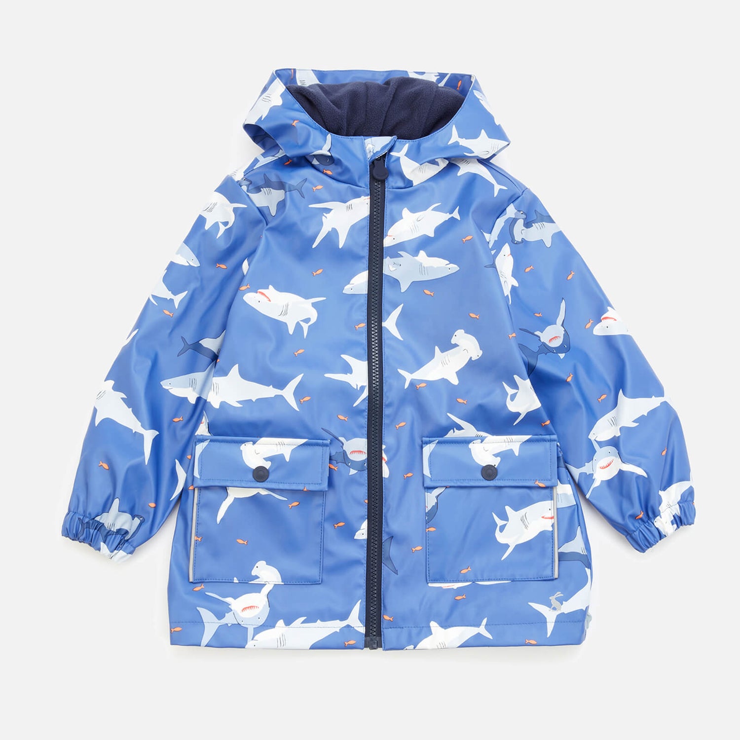 Joules Boys' Skipper Shark Print Raincoat - Blue