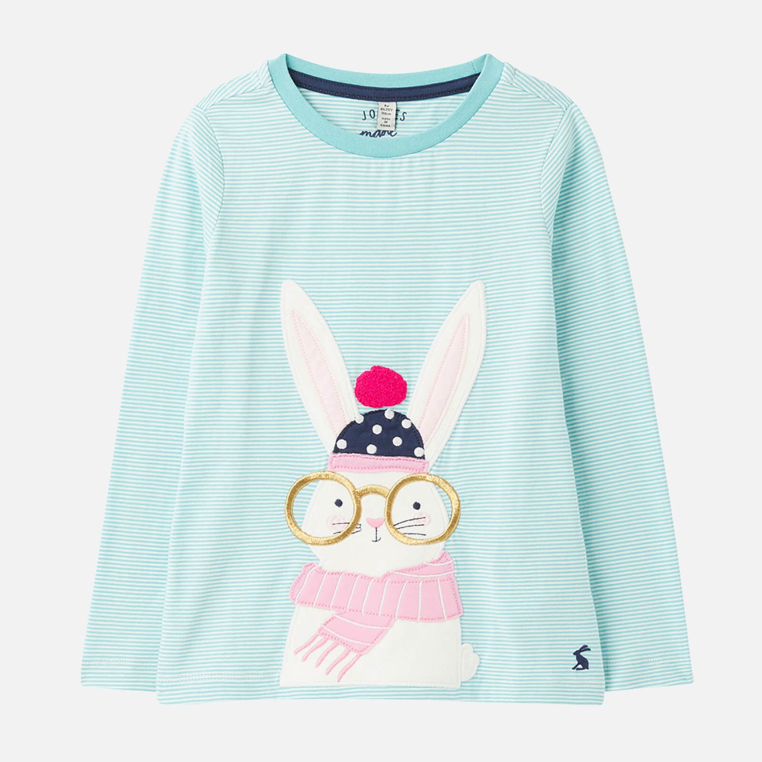 Joules Girls' Ava Rabbit Long Sleeved T-Shirt - Multi - 4 Years