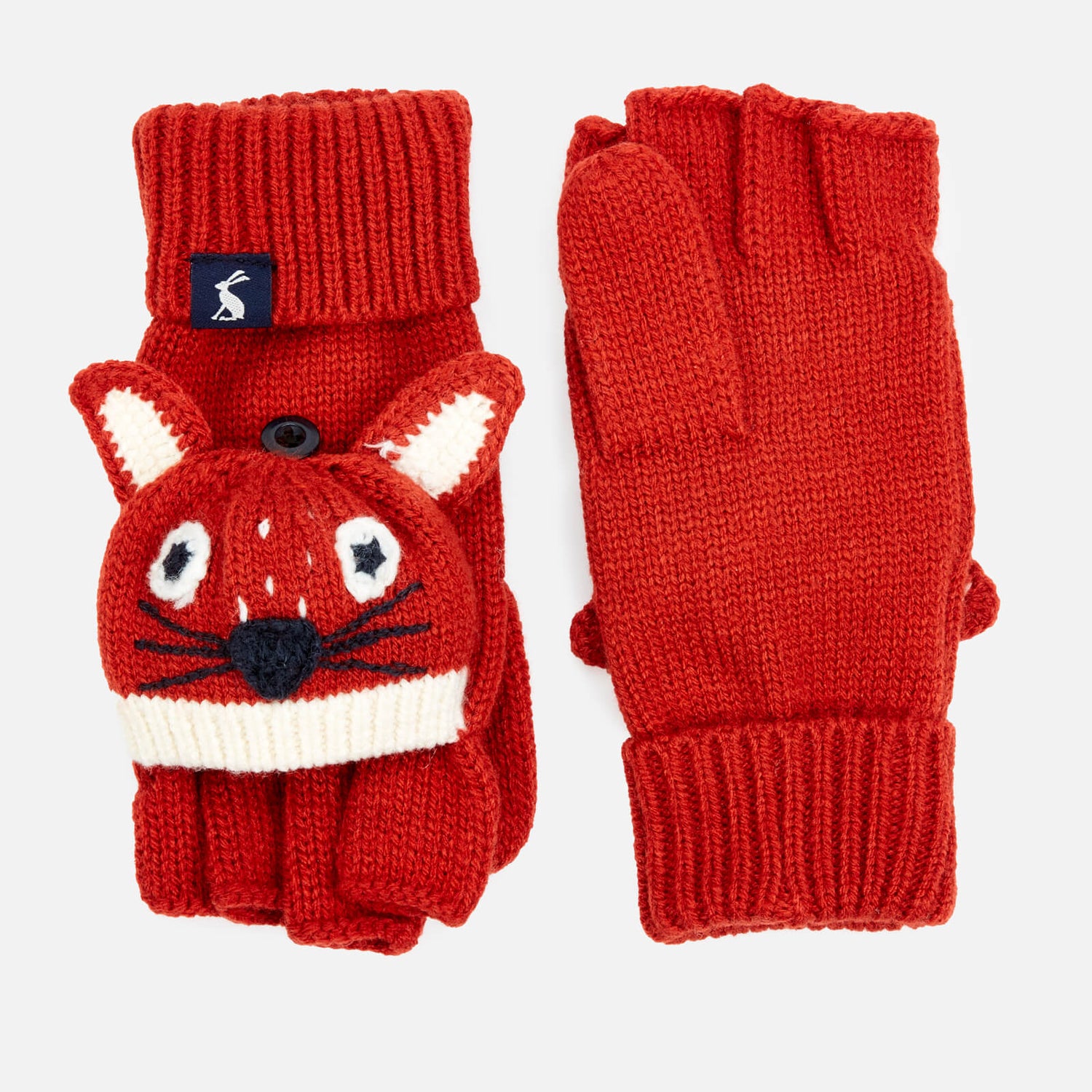 Joules Boys' Chummy Fox Face Gloves - Orange - 3-7 Years