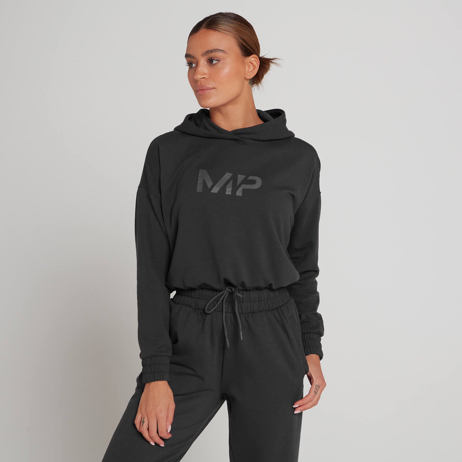 MP Ženski pulover s kapuco Engage – črna