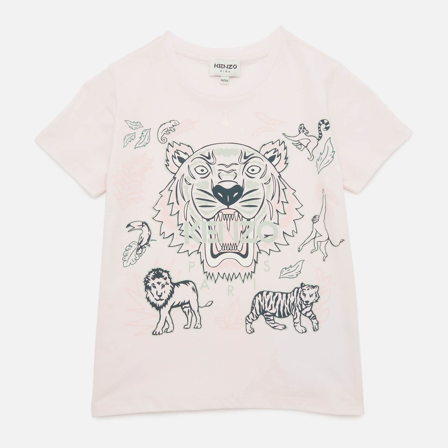 KENZO Girls' Tiger T-Shirt - Pale Pink