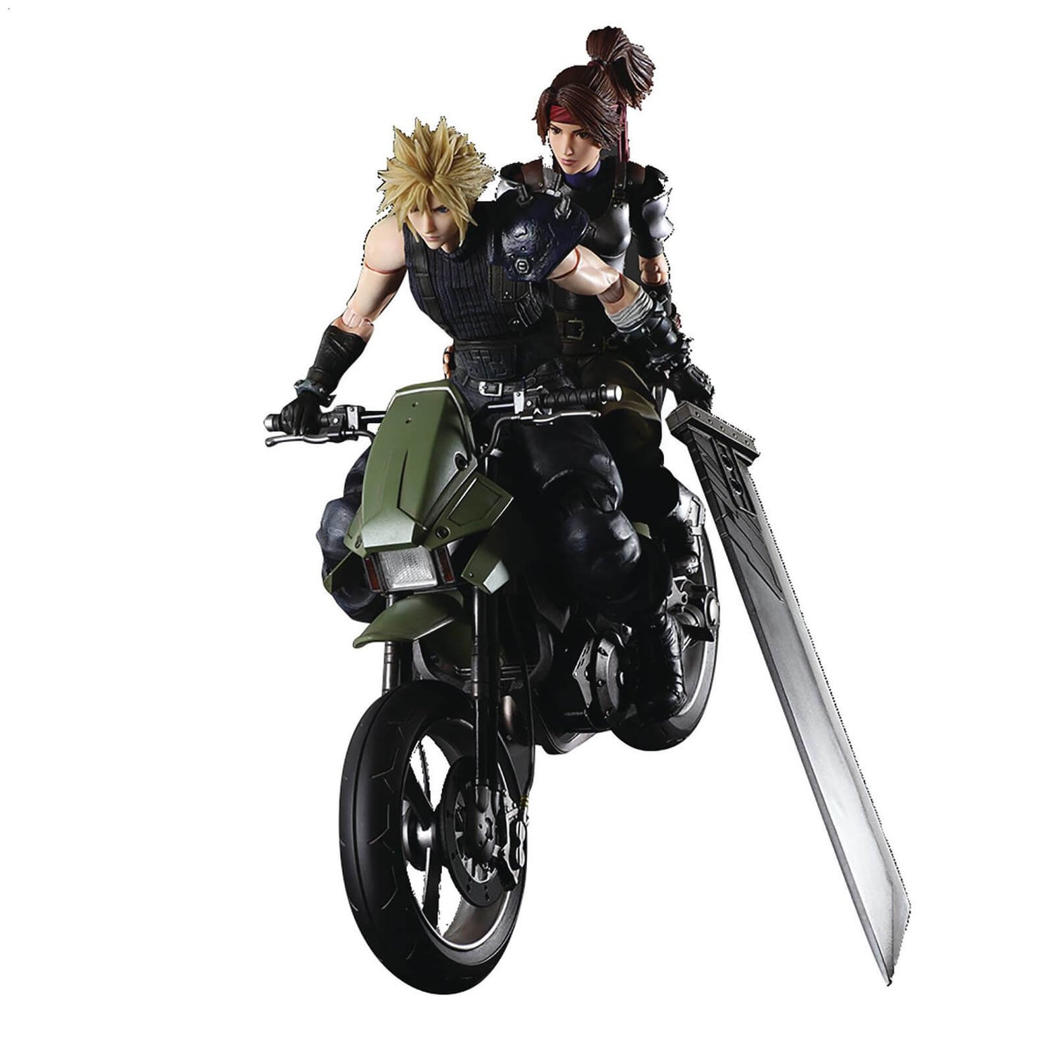 Square Enix Final Fantasy VII REMAKE Play Arts Kai Set - Jessie, Cloud & Motorcycle