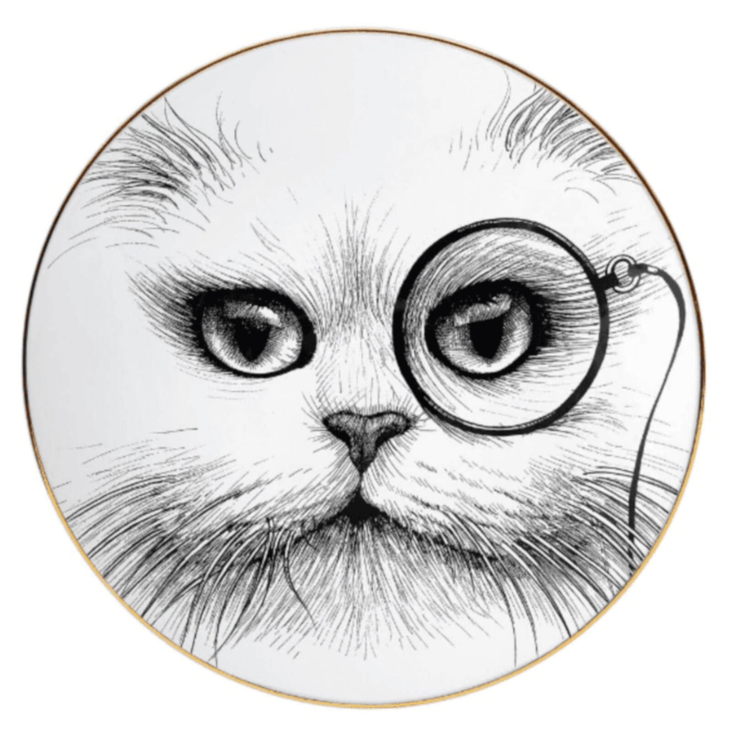 Rory Dobner Decorative Perfect Plate - Cat Monocle - Small (16cm)