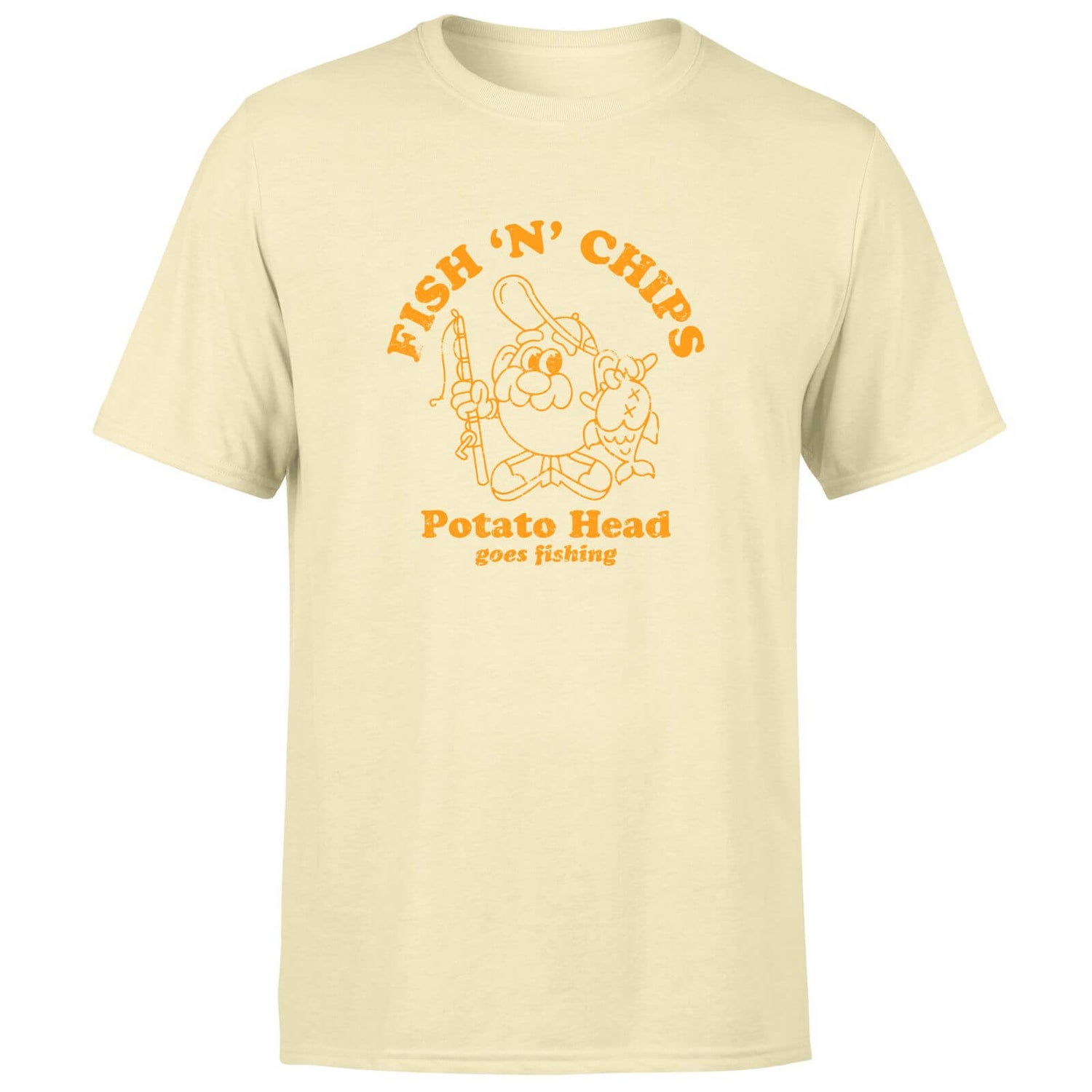 Camiseta para hombre de Mr. Potato Head Fish N Chips - Crema