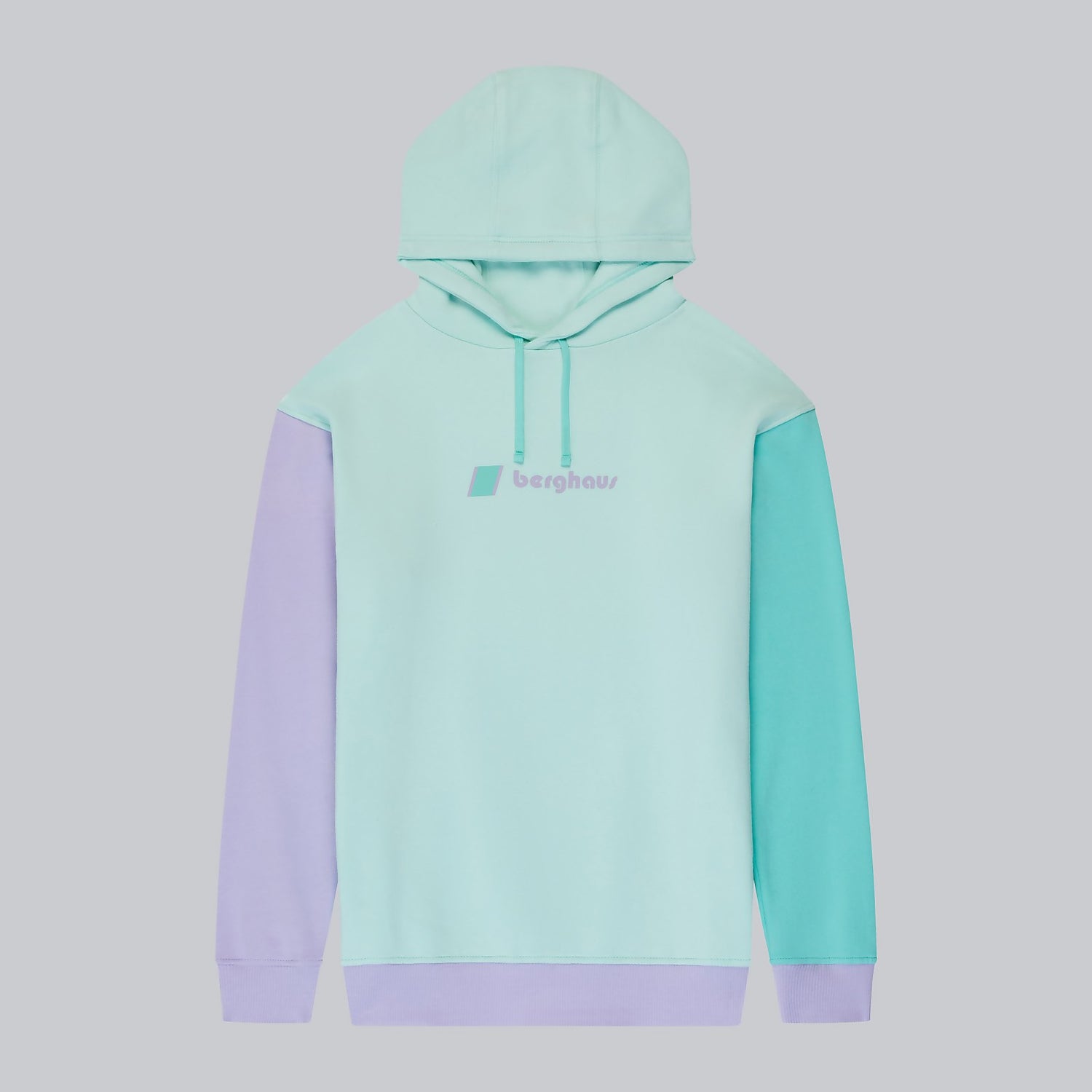Unisex Oversized Block Hoody -Turquoise / Purple | Berghaus