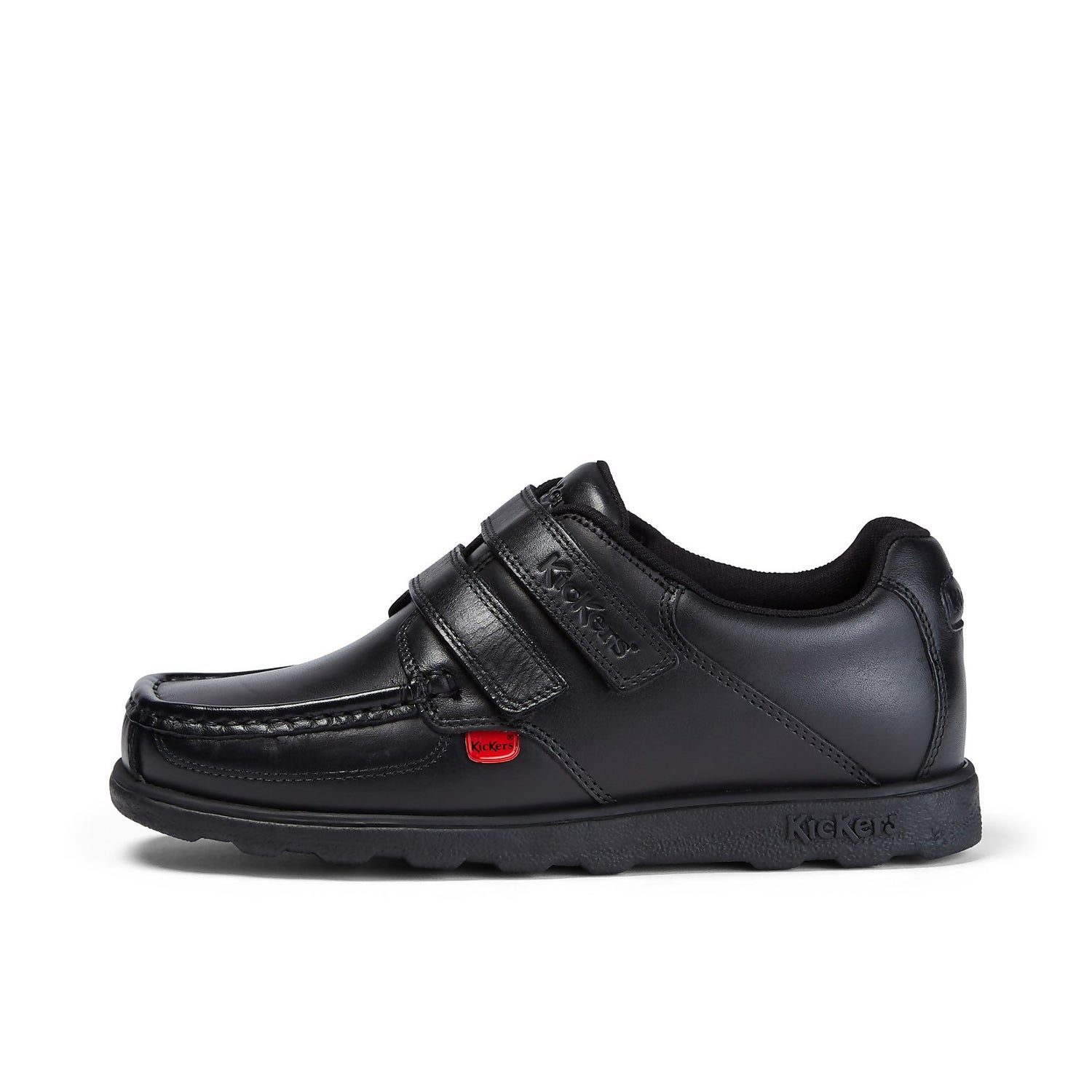 Youth Mens Fragma Moc Twin Vel Leather Black Kickers