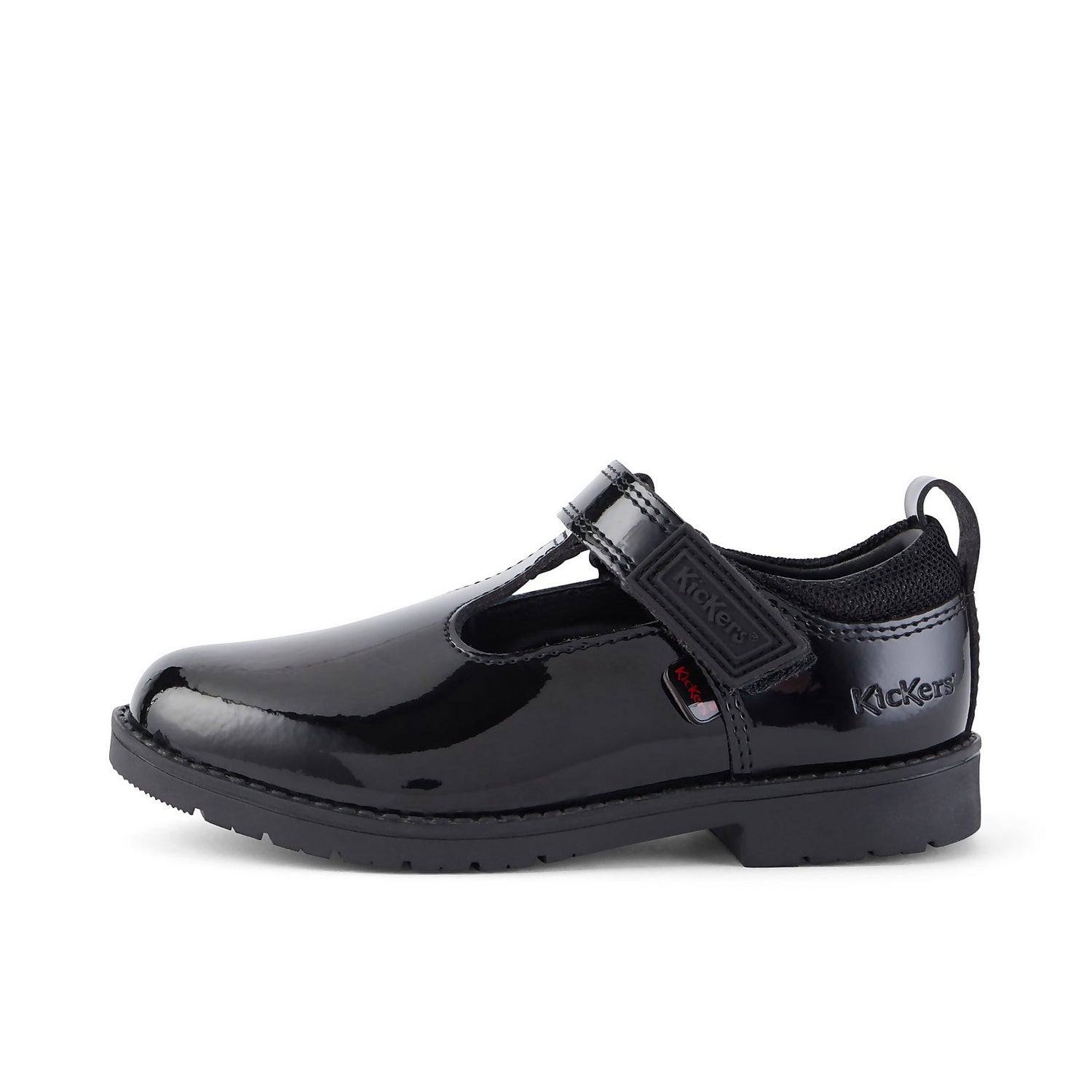 Infant Girls Lachly T Bar Patent Leather Black Kickers