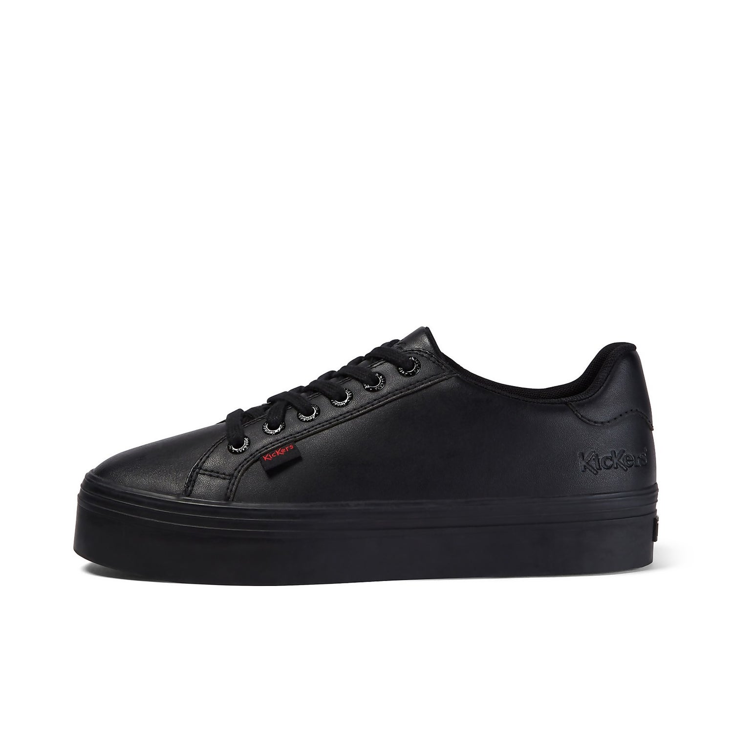 Adult Womens Tovni Stack Leather Black Kickers