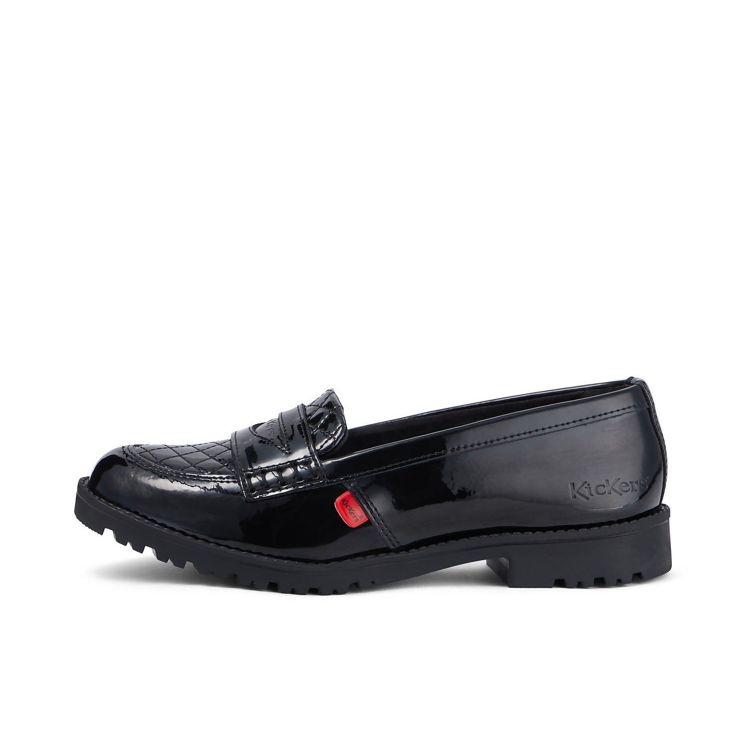 Kickers Lachly Loafer Youth Girls Other Leather Material School Shoes Black 