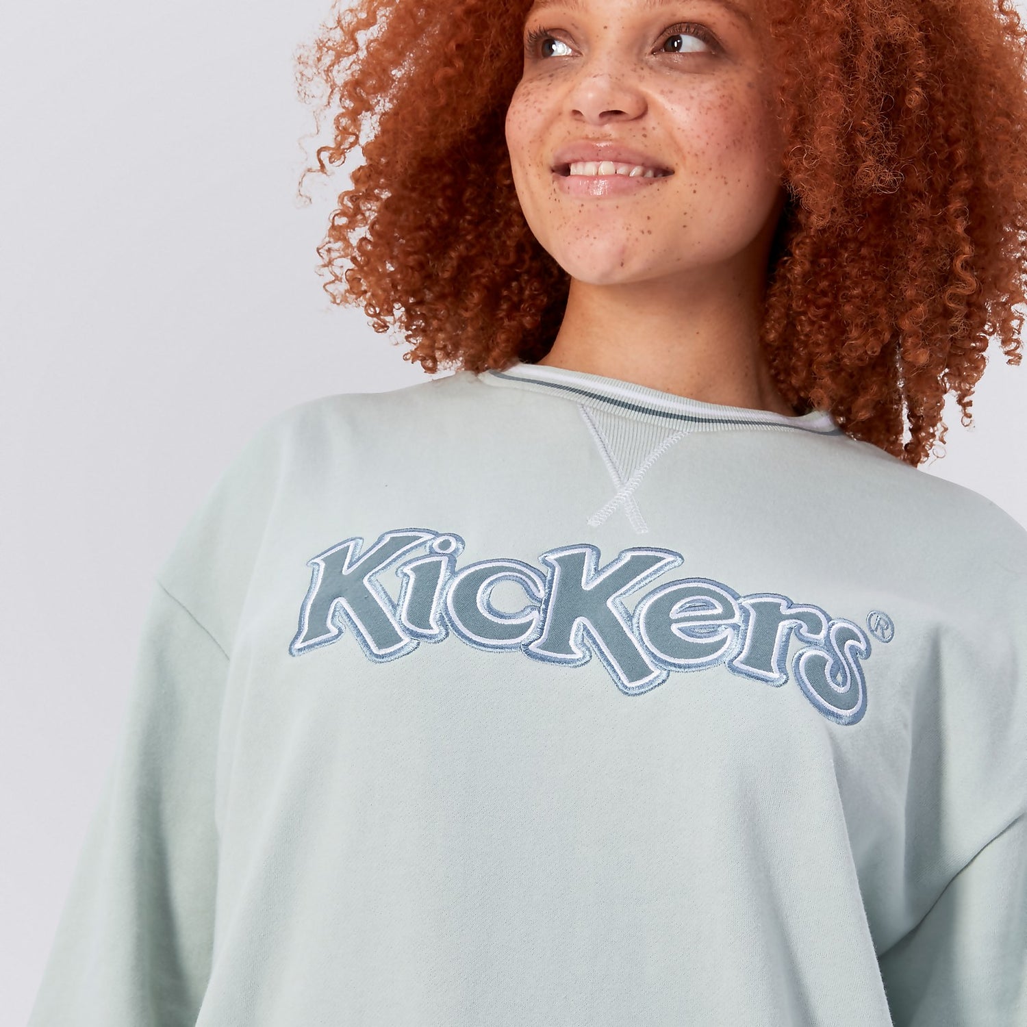 Women s Brushed Back Logo Sweatshirt Blue XS