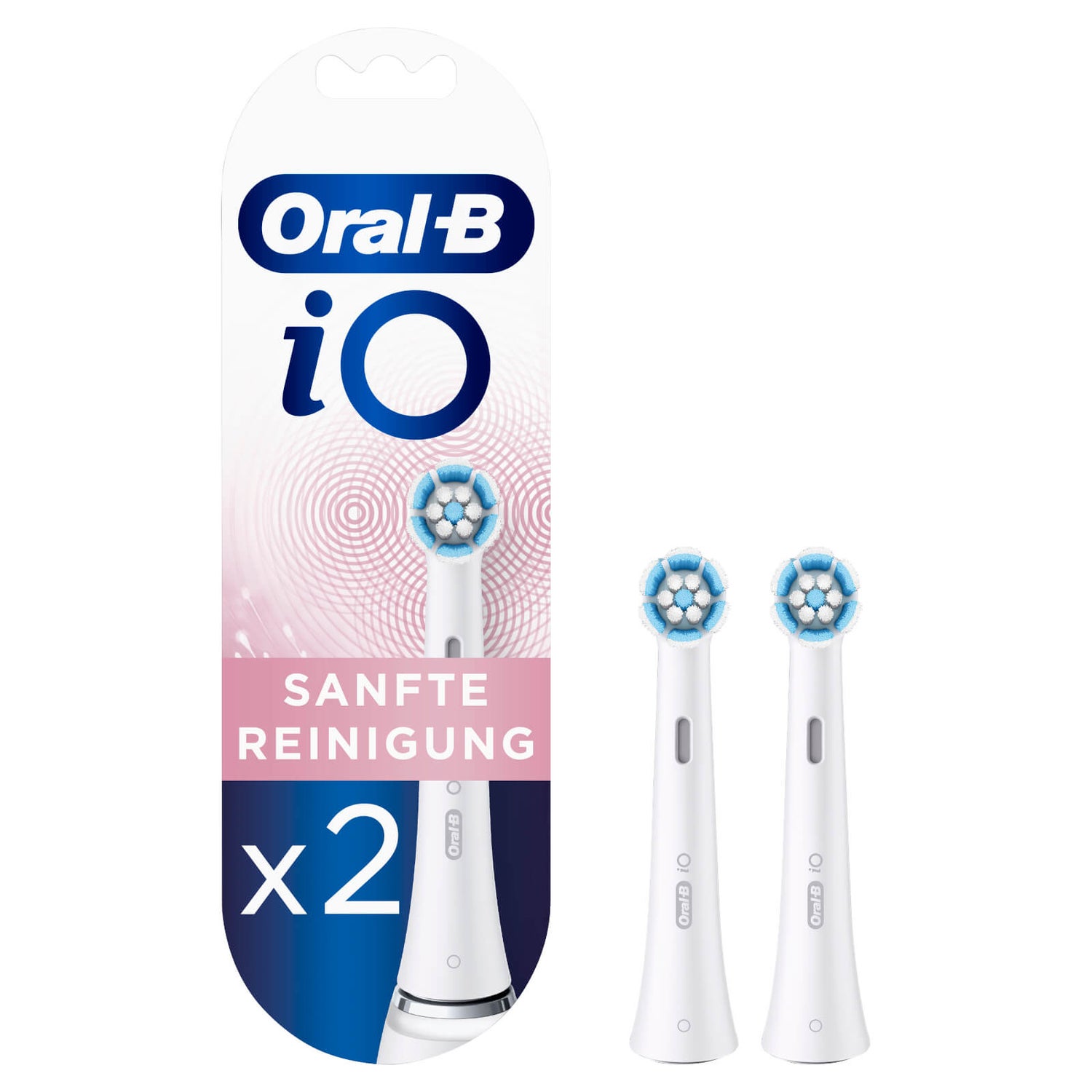Oral-B iO Sanfte Reinigung Aufsteckbürsten, 2 Stück