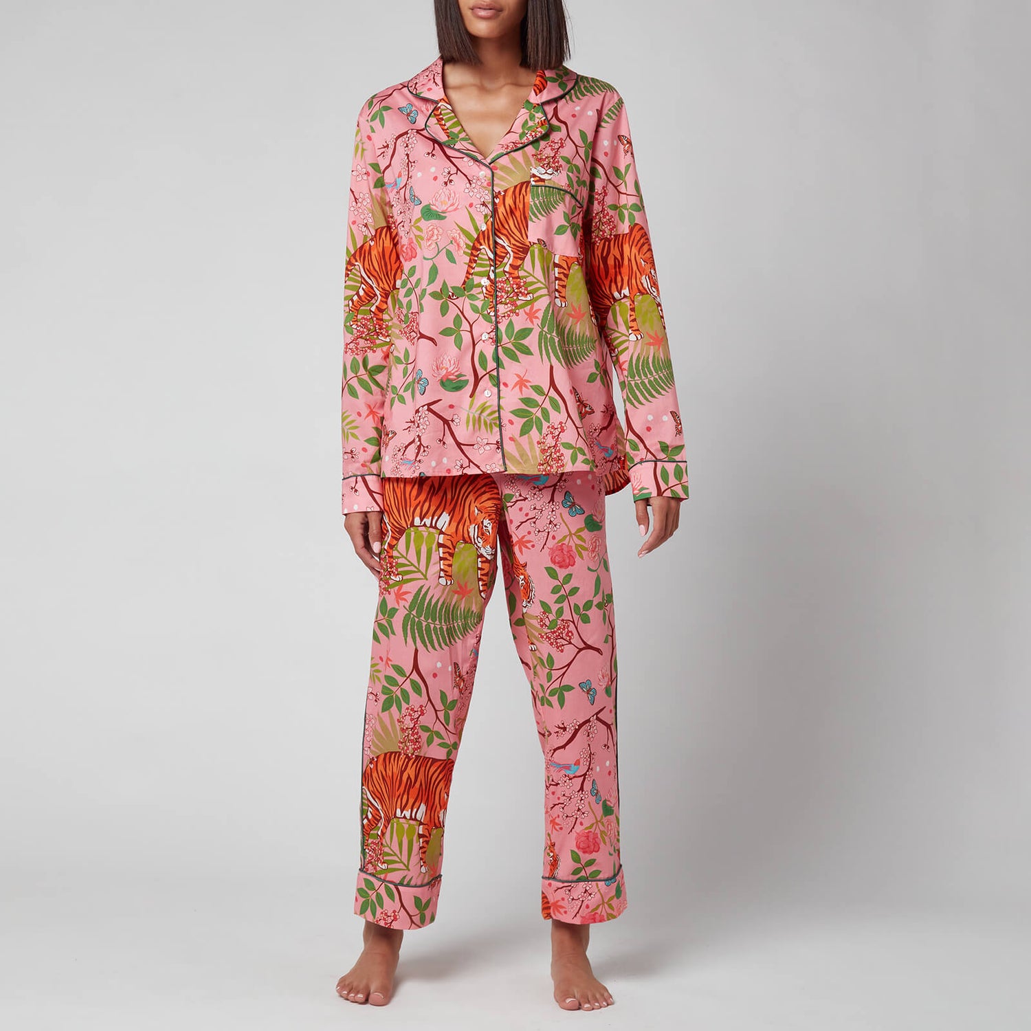 Karen Mabon Women's Tiger Blossom Pyjama Set - Pink - XS