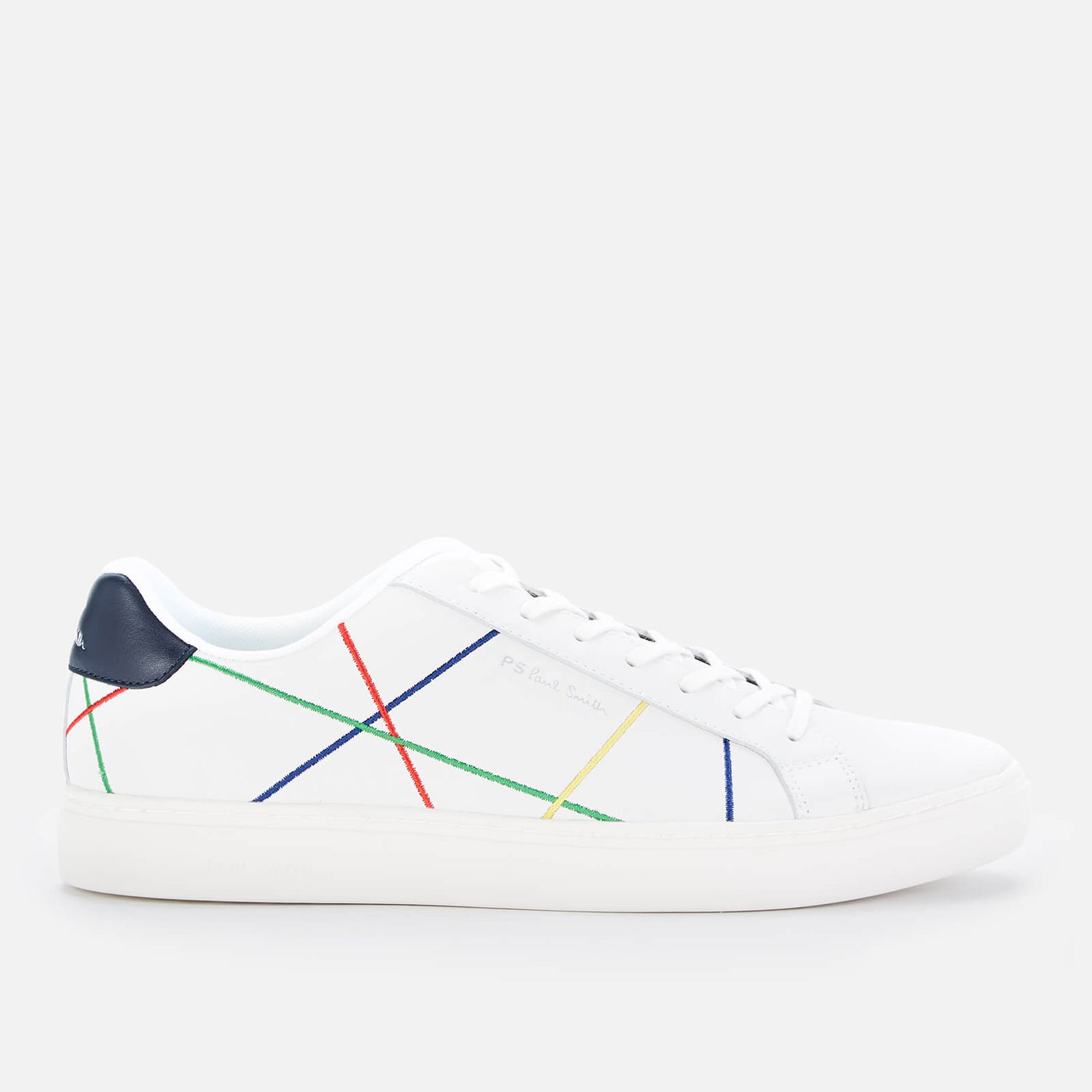 PS Paul Smith Men's Rex Leather Cupsole Trainers - White/Multi Abstract