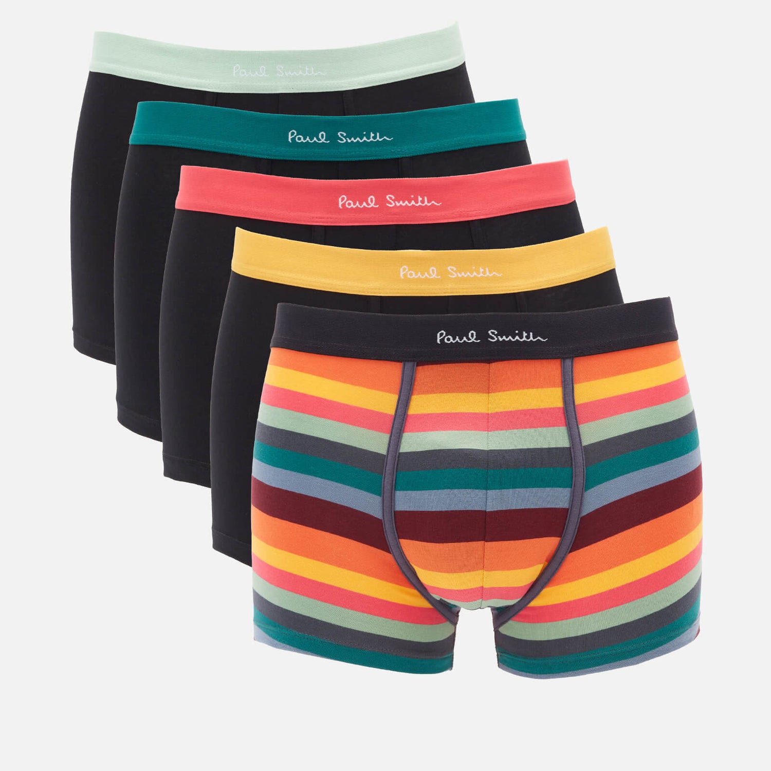 PS Paul Smith Men's 5-Pack Trunk Boxer Shorts - Black/Stripe - S