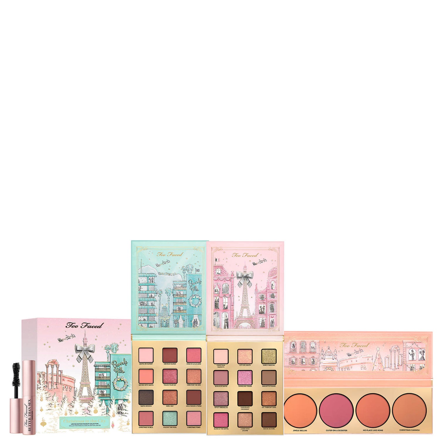 Conjunto Too Faced Limited Edition Christmas in The City Makeup