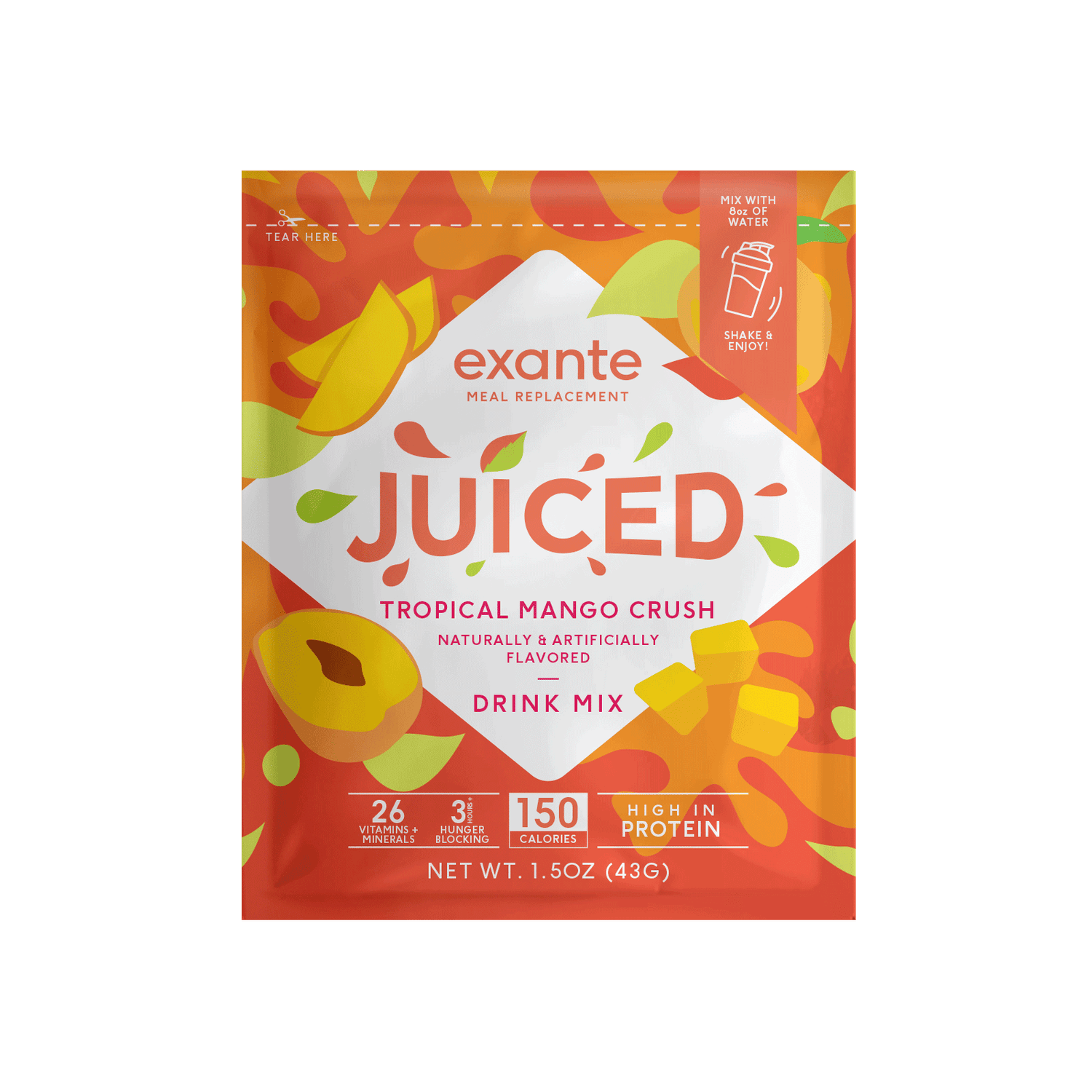 Tropical Mango Crush JUICED Meal Replacement Shake - Sample