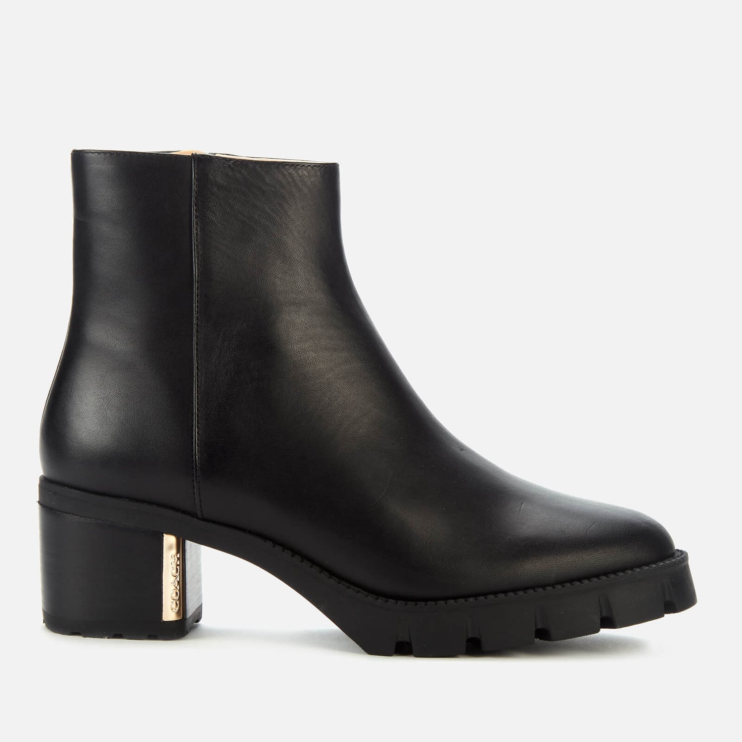 Coach Women's Chrissy Leather Heeled Ankle Boots - Black