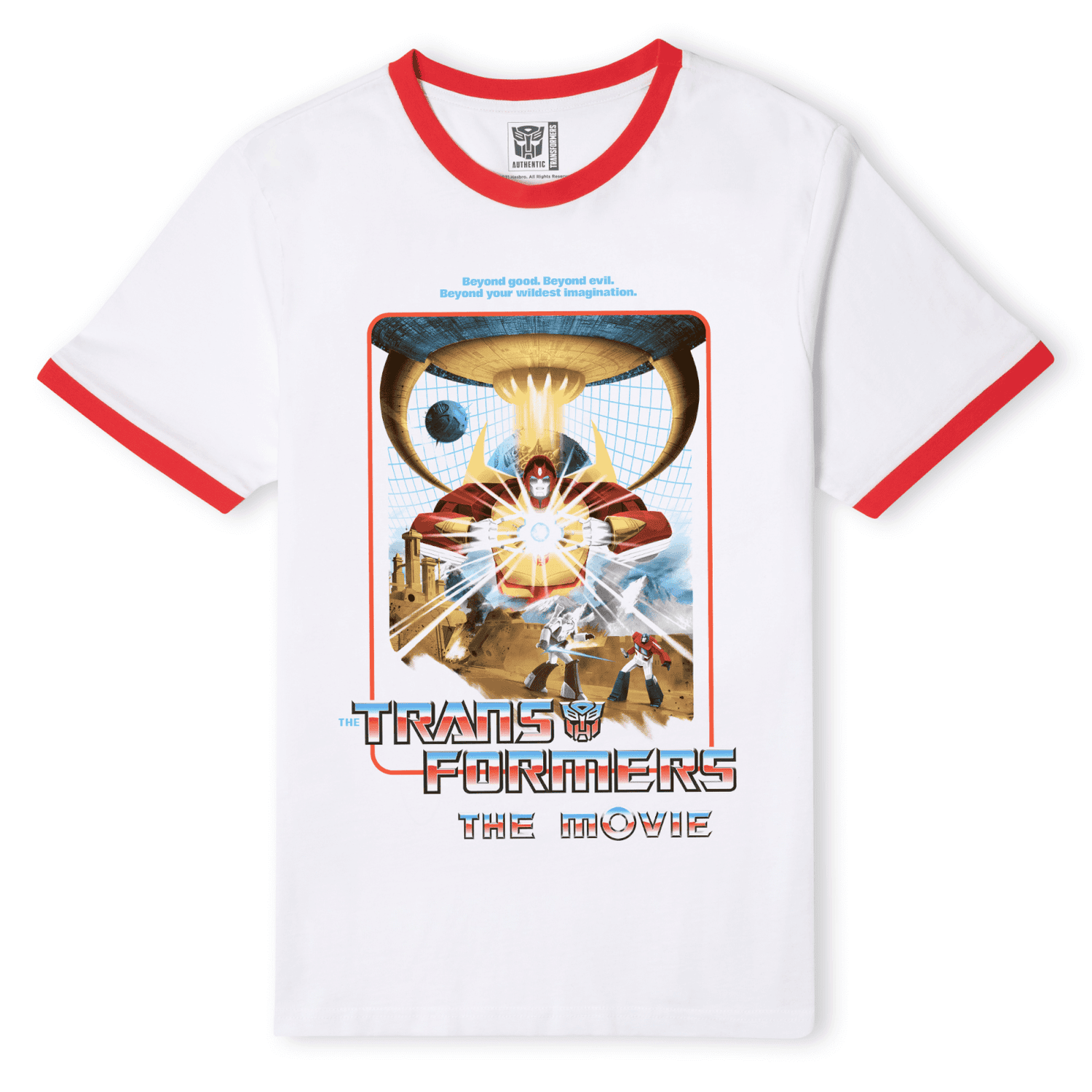 Camiseta de tirantes unisex Transformers 1986 x Matt Ferguson - Blanco/ Rojo