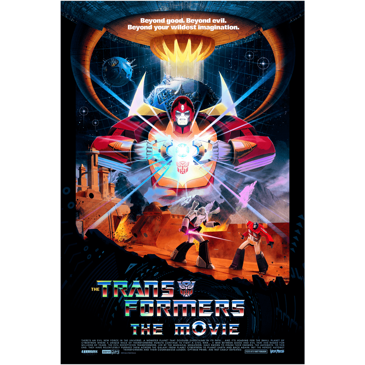 Transformers 24x36 litografía Holofoil Variant de Matt Ferguson