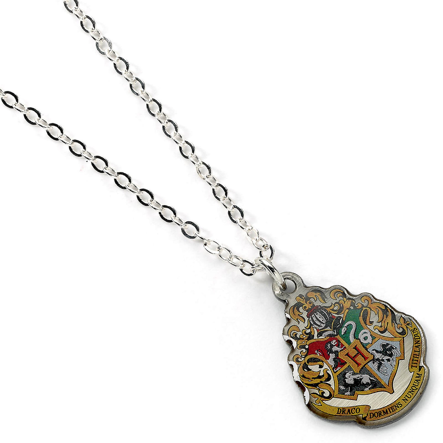 Kellica Harry Potter Hogwarts Crest Necklace - Silver