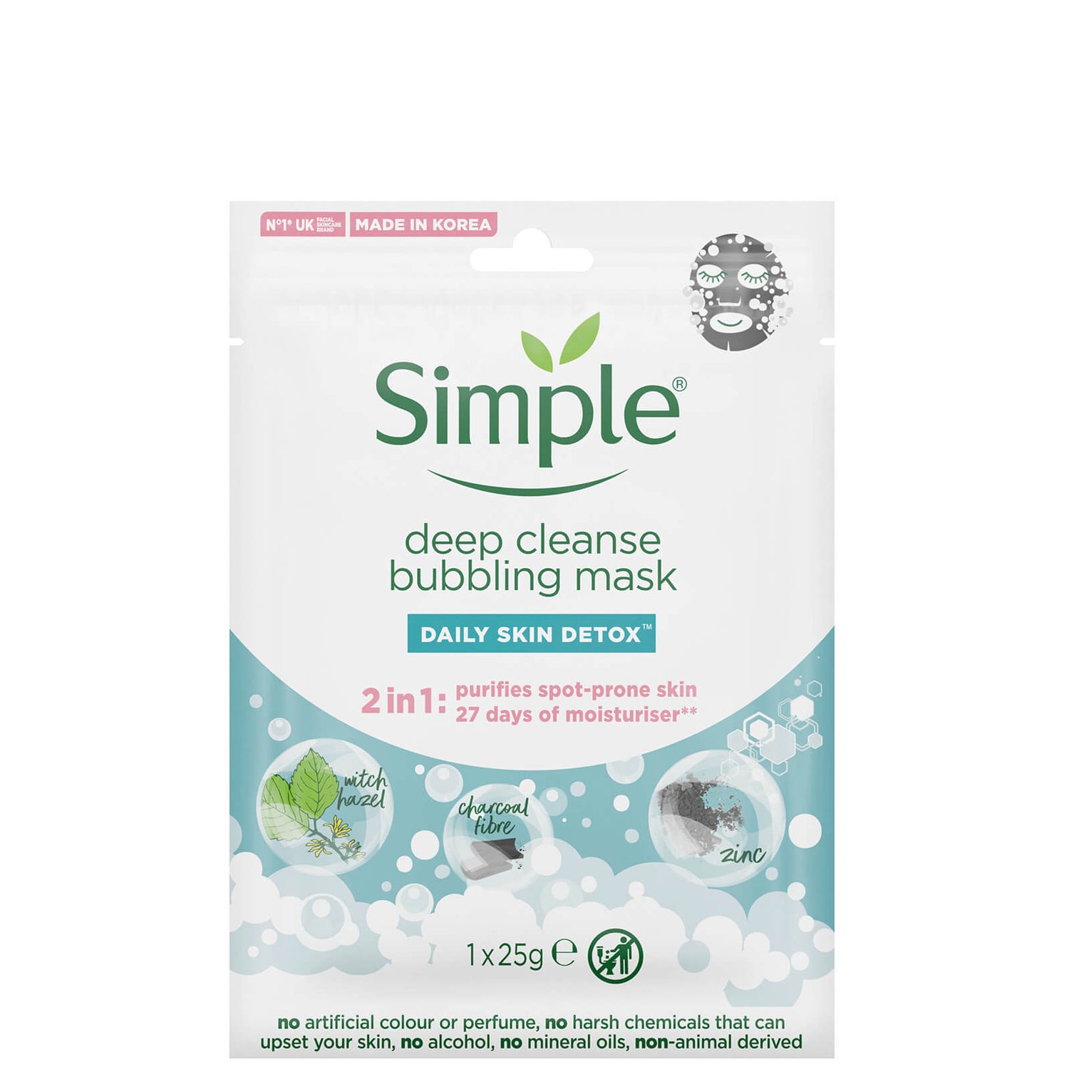 Simple Daily Skin Detox Deep Cleanse Bubbling Mask