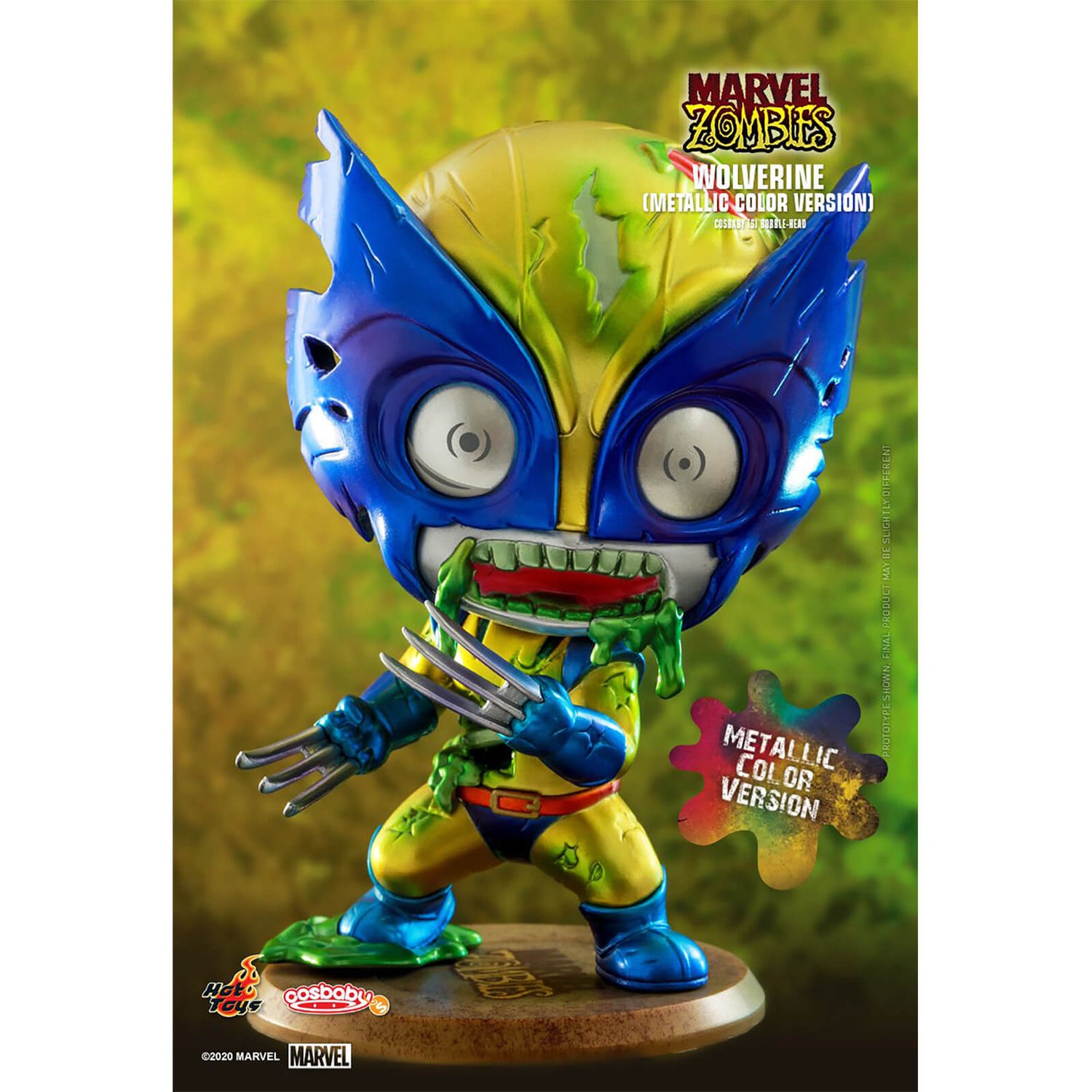 Hot Toys Cosbaby Marvel Comics [Size S] - Marvel Zombies: Wolverine (Metallic Colour Version)