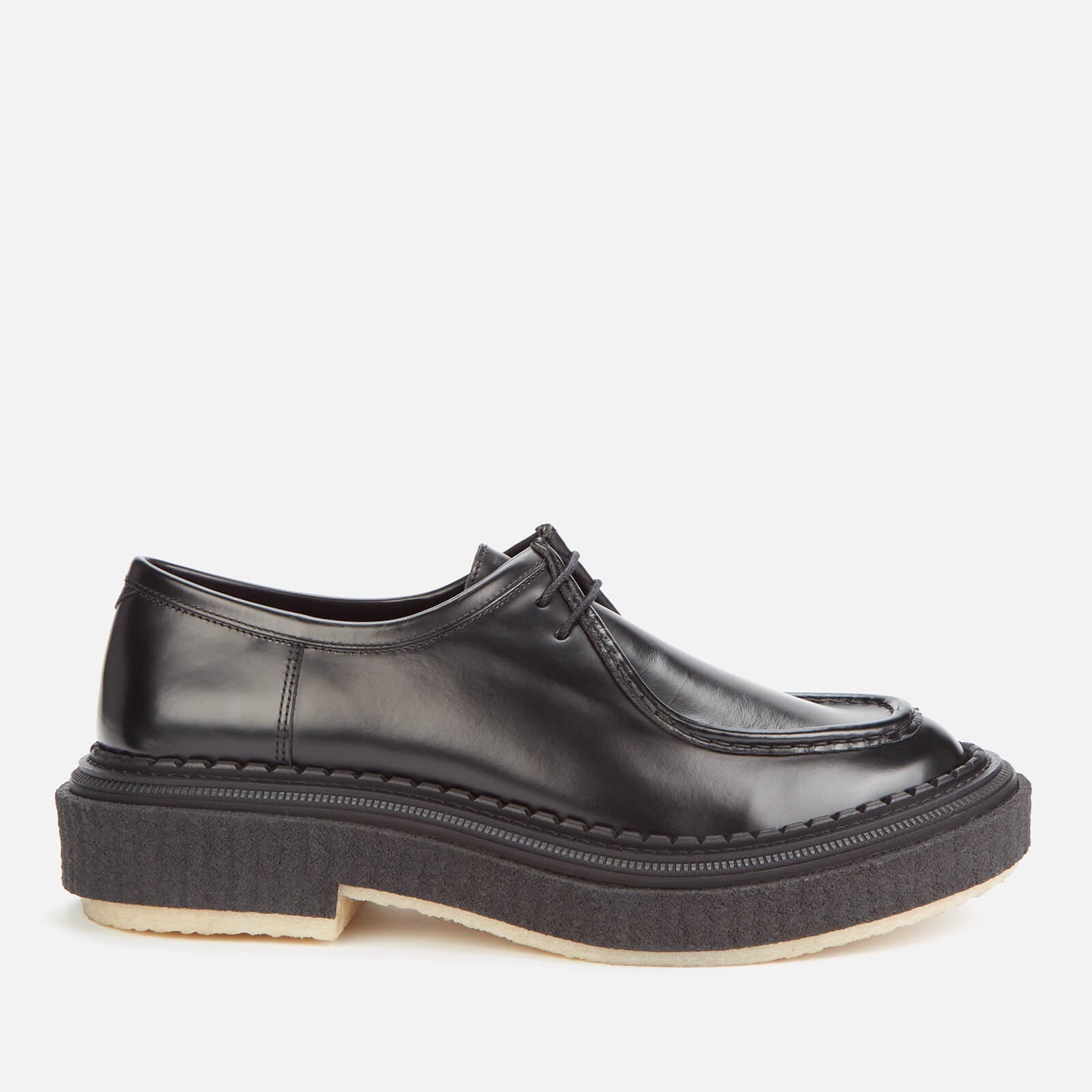 Adieu Men's Type 153 Leather Crepe Sole 2-Eye Shoes - Black - UK 10