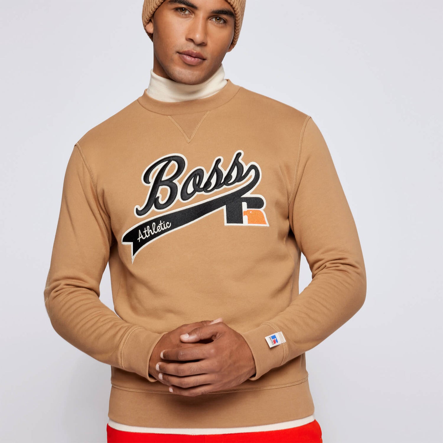 BOSS X Russell Athletic Men's Stedman Sweatshirt - Medium Beige - XL