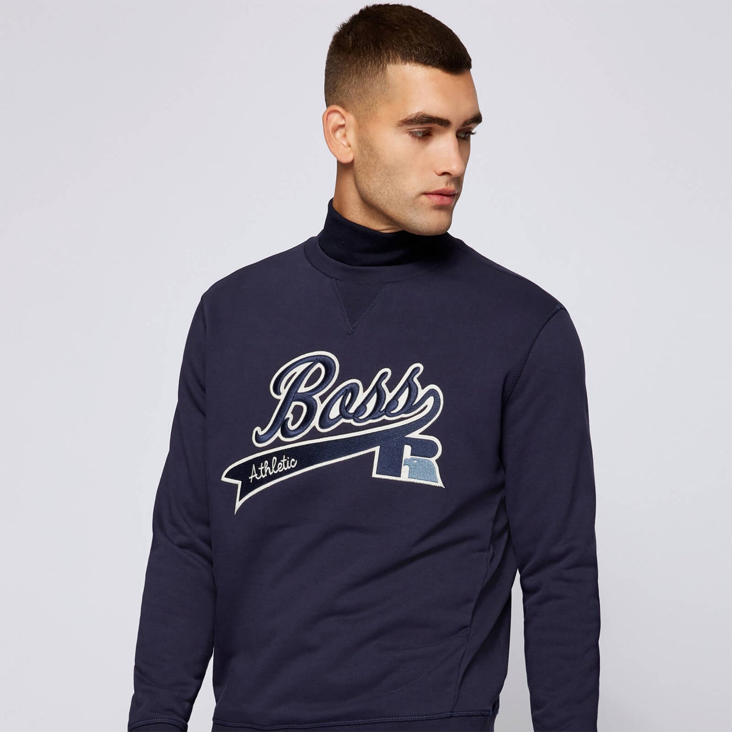 BOSS X Russell Athletic Men's Stedman Sweatshirt - Navy