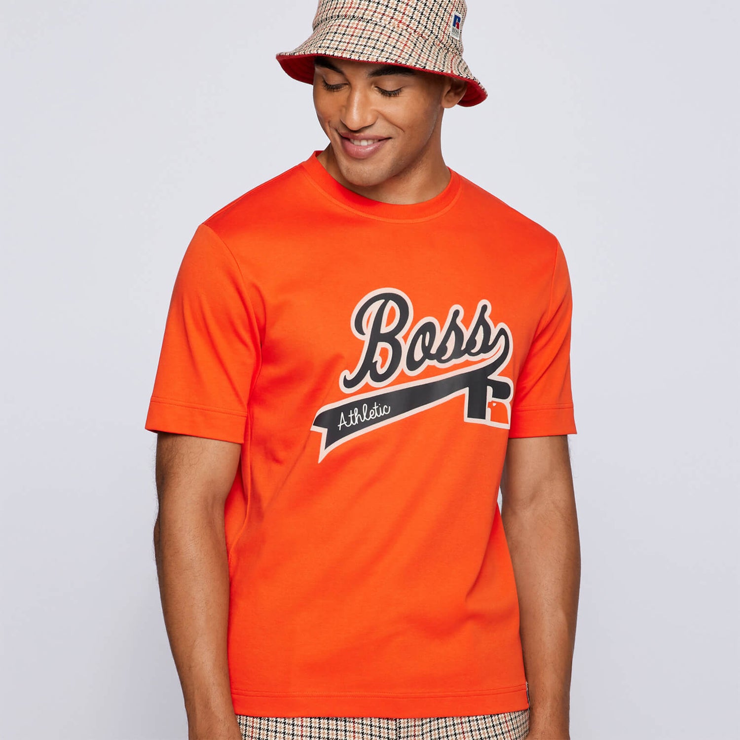 BOSS X Russell Athletic Men's Chest Logo T-Shirt - Bright Orange - S