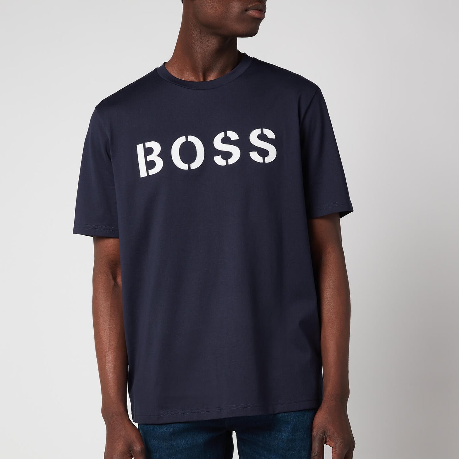 BOSS Orange Men's Tetry T-Shirt - Dark Blue - S