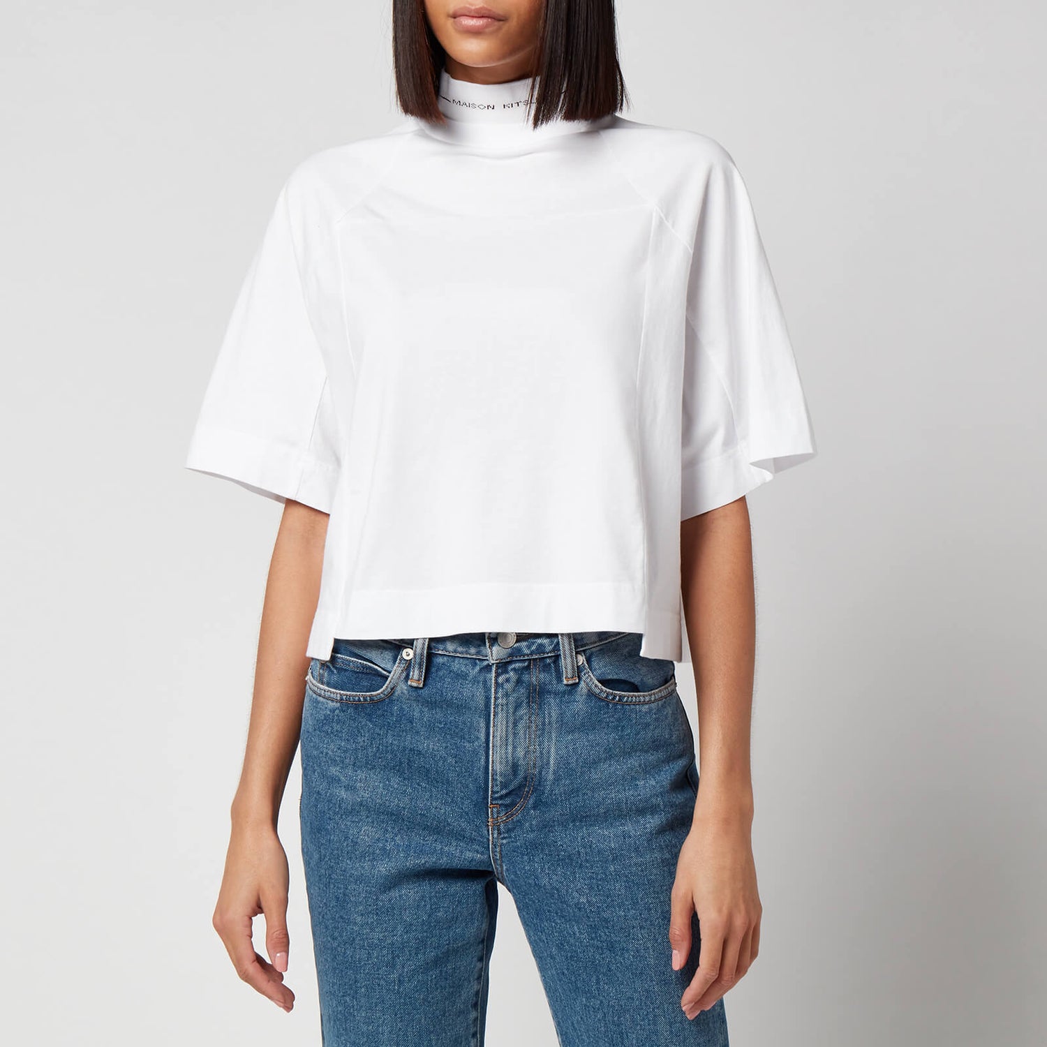 Maison Kitsuné Women's Cropped T-Shirt - White - L