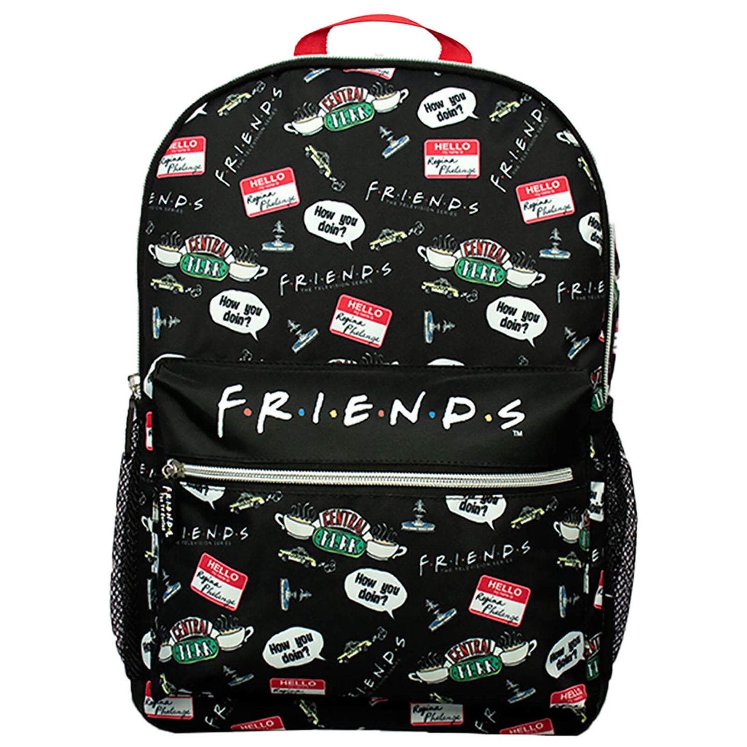 Friends Black AOP Backpack