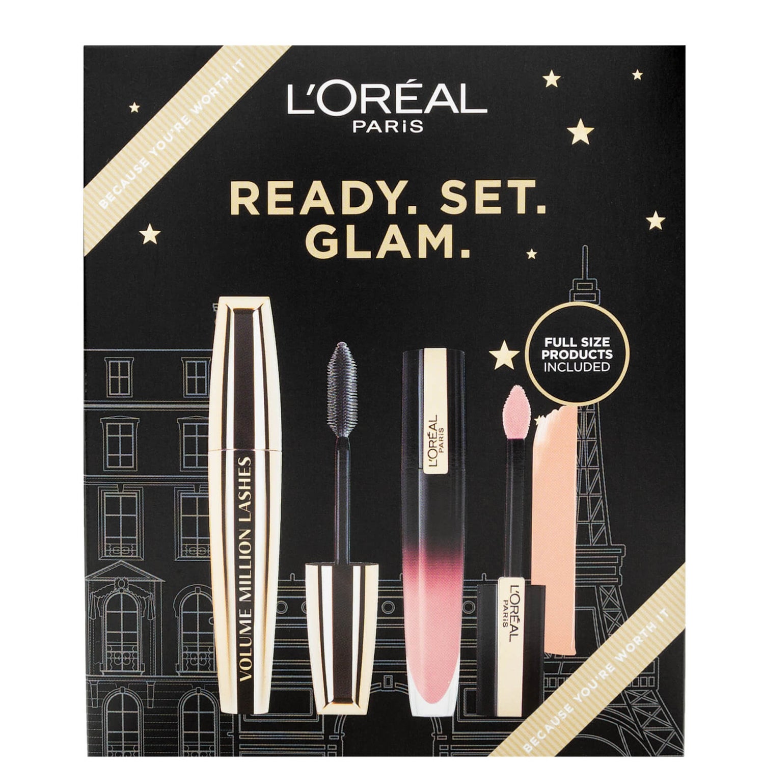 L'Oreal Paris Ready Set Glam Duo Gift Set -lahjasetti