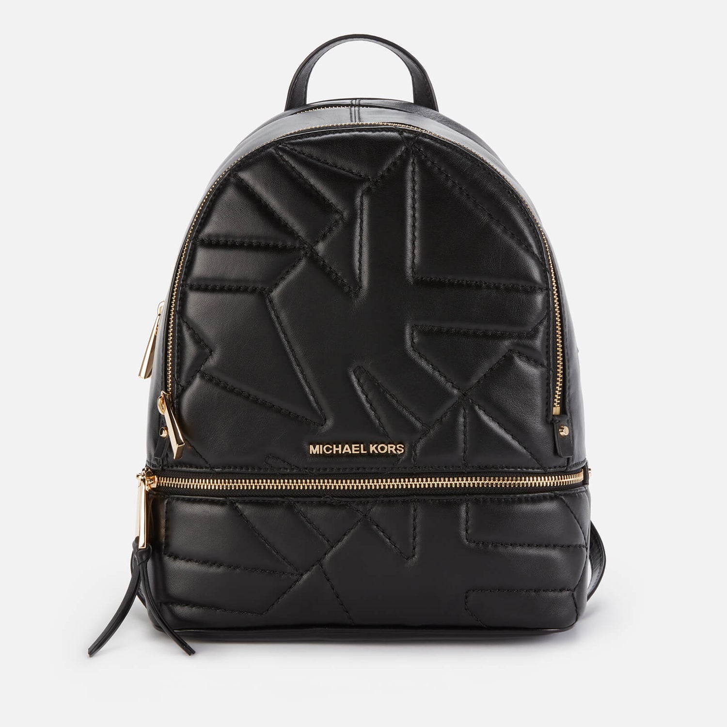 MICHAEL Michael Kors Women's Rhea Backpack Quilted Logo - Black