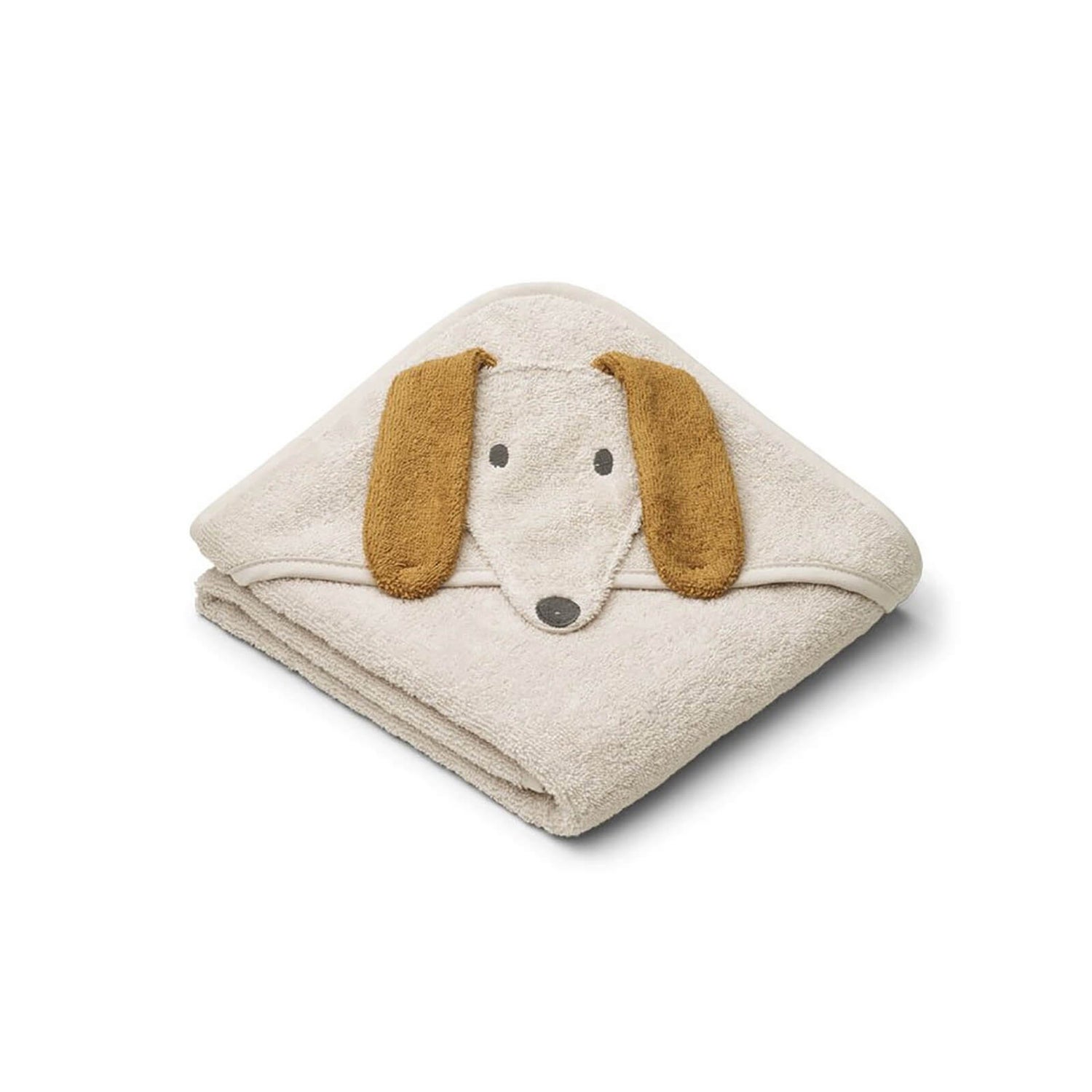 Liewood Albert Baby Hooded Towel - Dog Sandy - One Size
