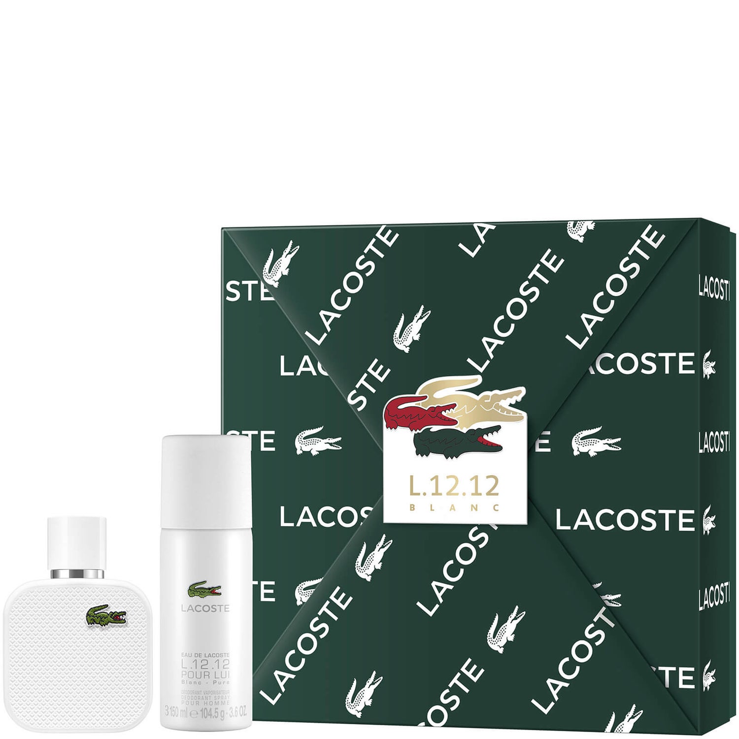 Lacoste L.12.12 Blanc For Him Eau De Toilette 50ml Gift Set (Worth £62.00)
