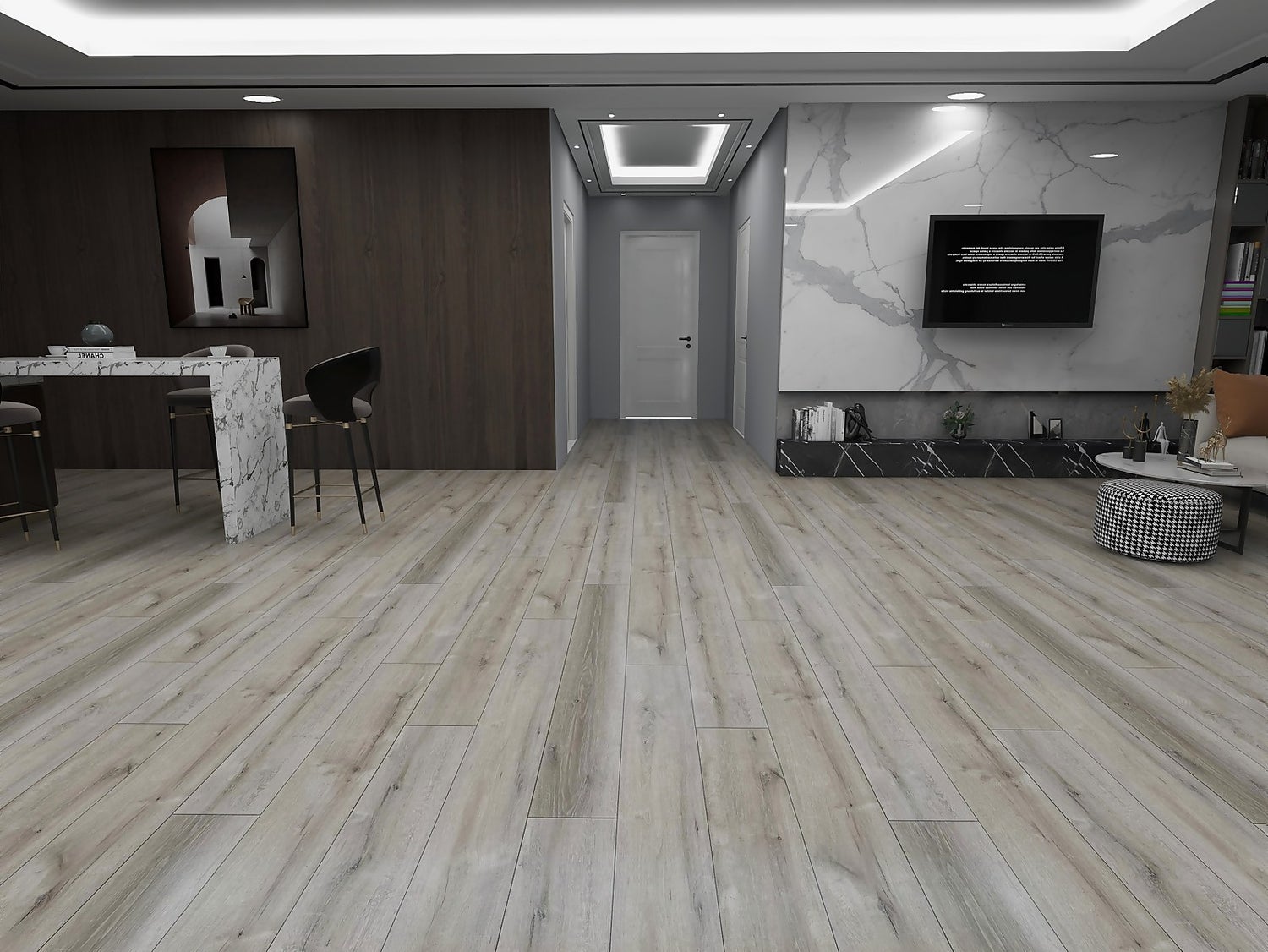 Rigid Core Luxury Vinyl Flooring, Grey Vinyl Floor Tiles Homebase