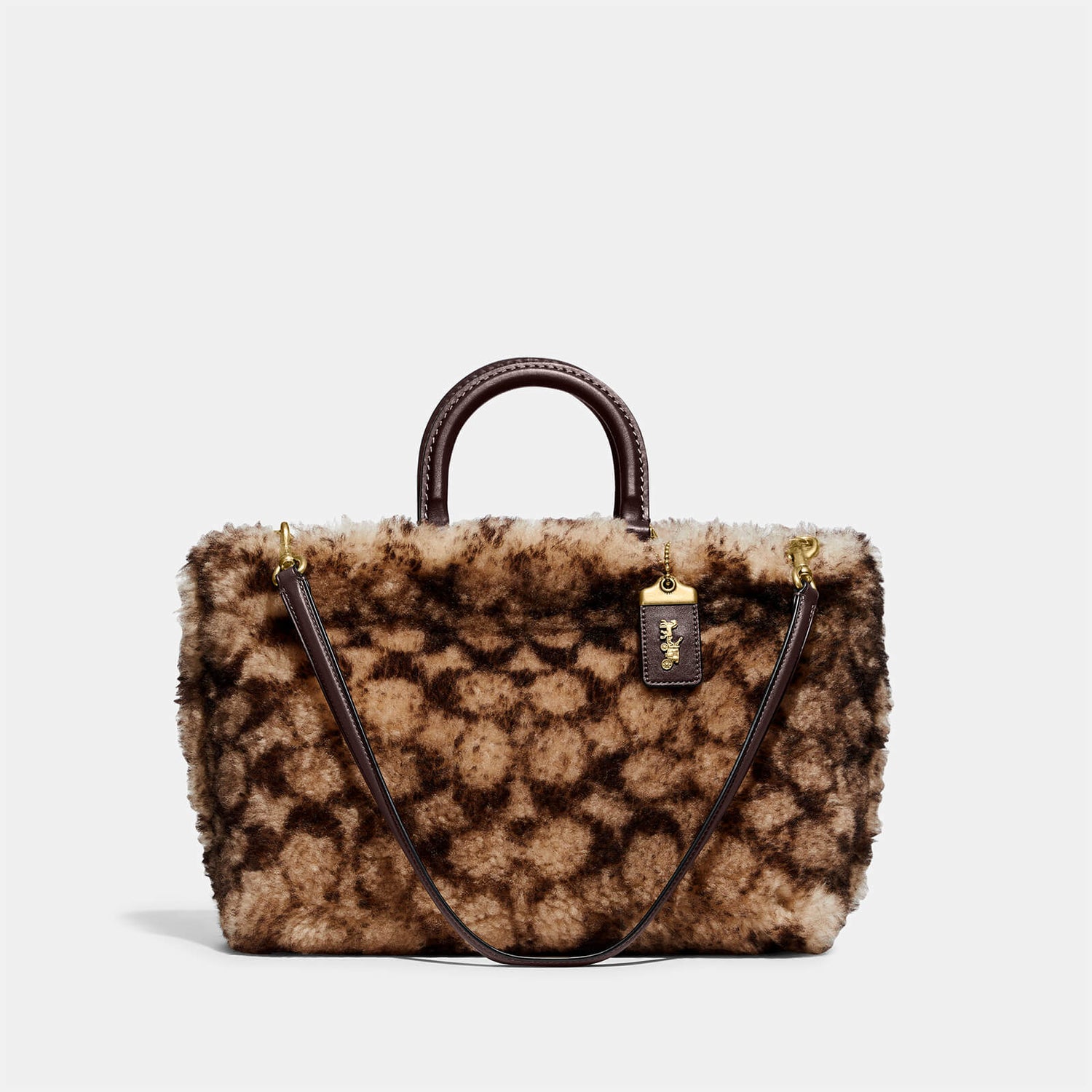 Coach 1941 Women's Signature Shearling Rogue Tote Bag - Brown