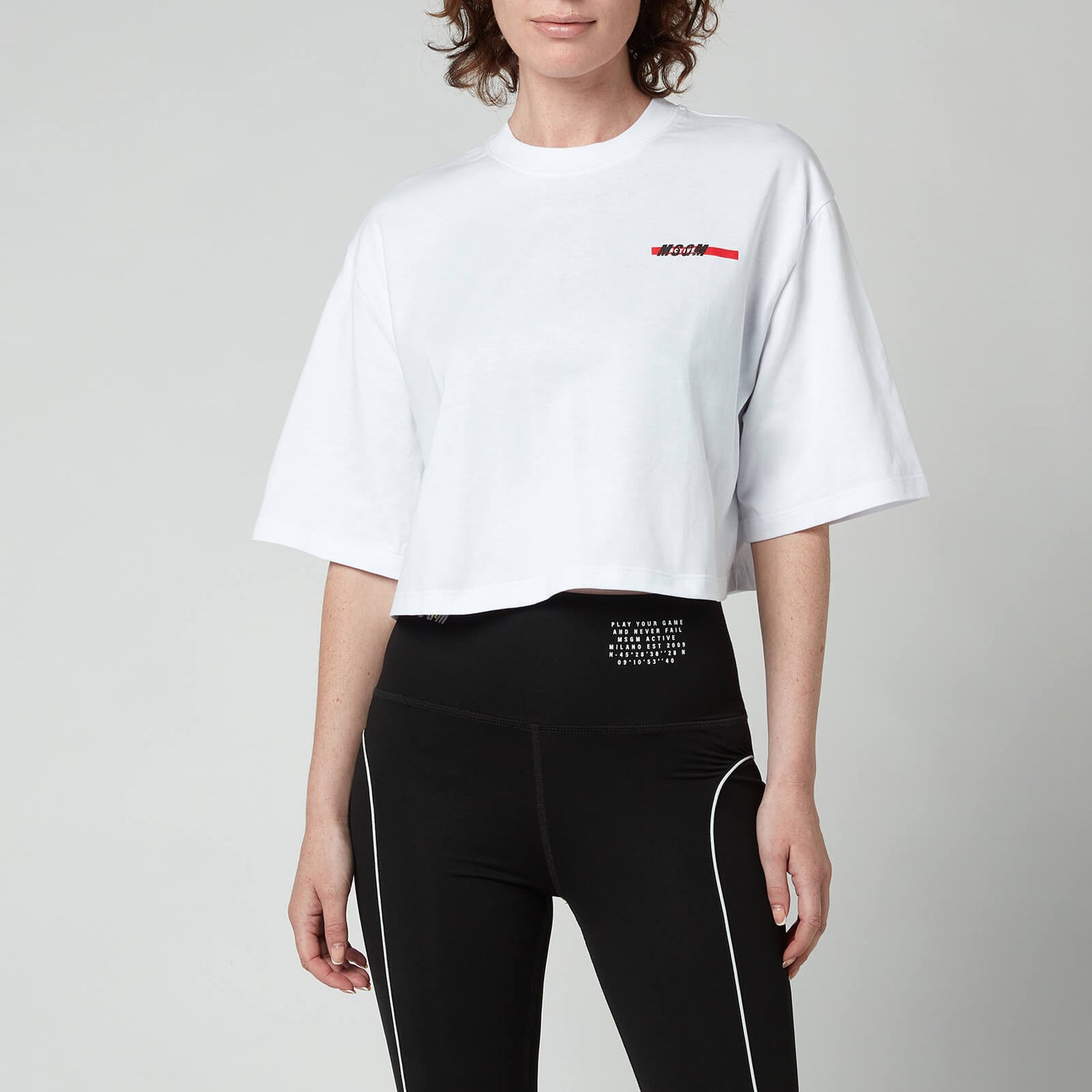 MSGM ActiveWomen's Crop T-Shirt - Optical White