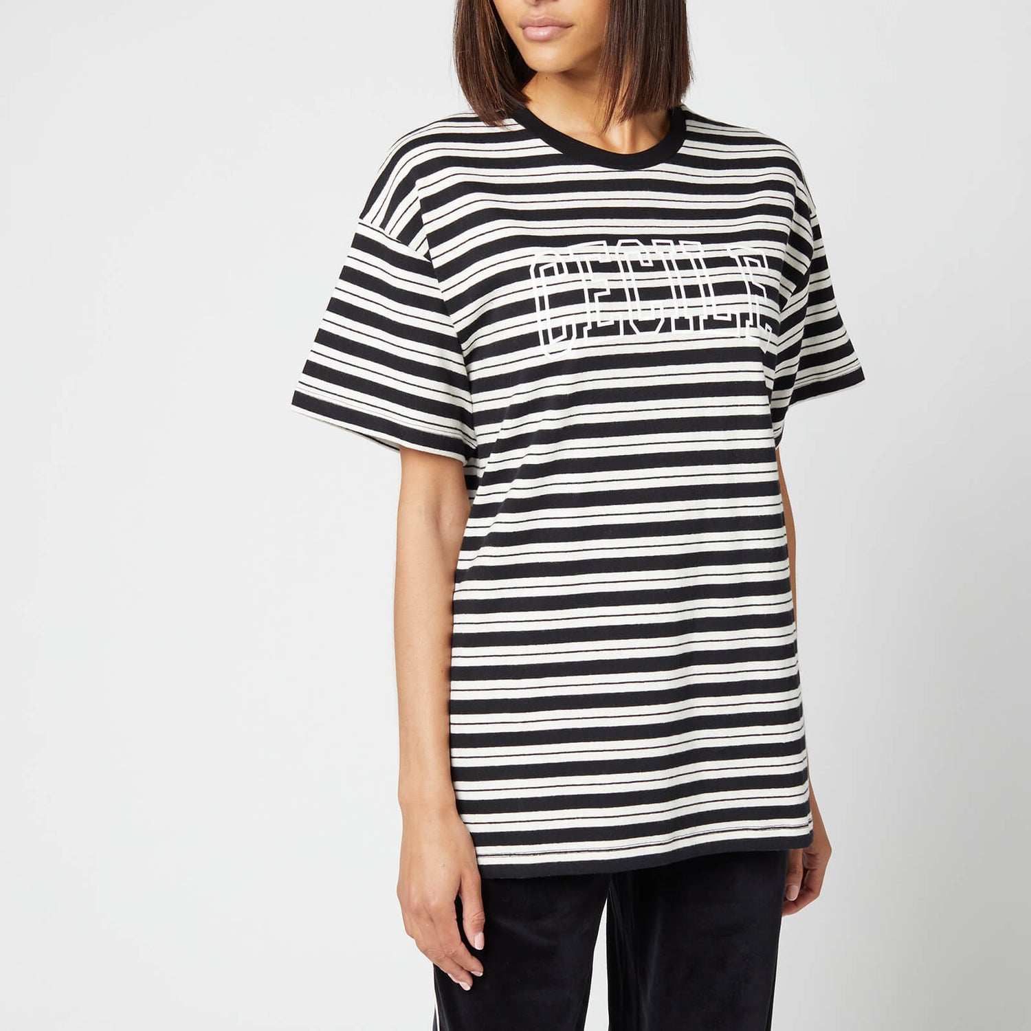 Être Cécile Women's Cecile Varsity Band T-Shirt - Black Cream Stripe - S